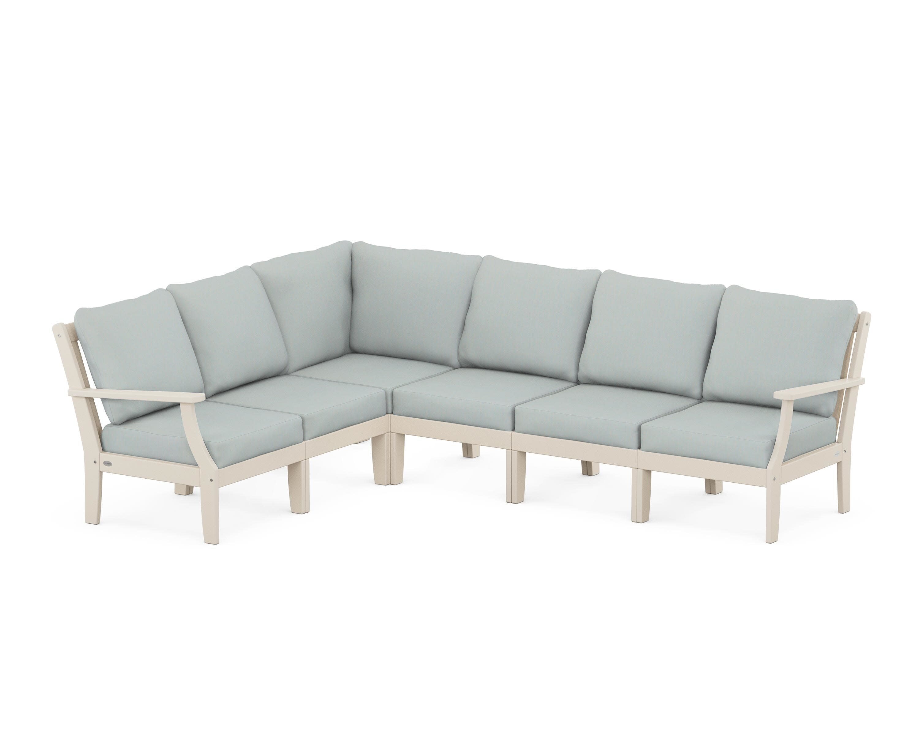 Braxton Modular 6-Piece Deep Seating Set in Sand / Spa