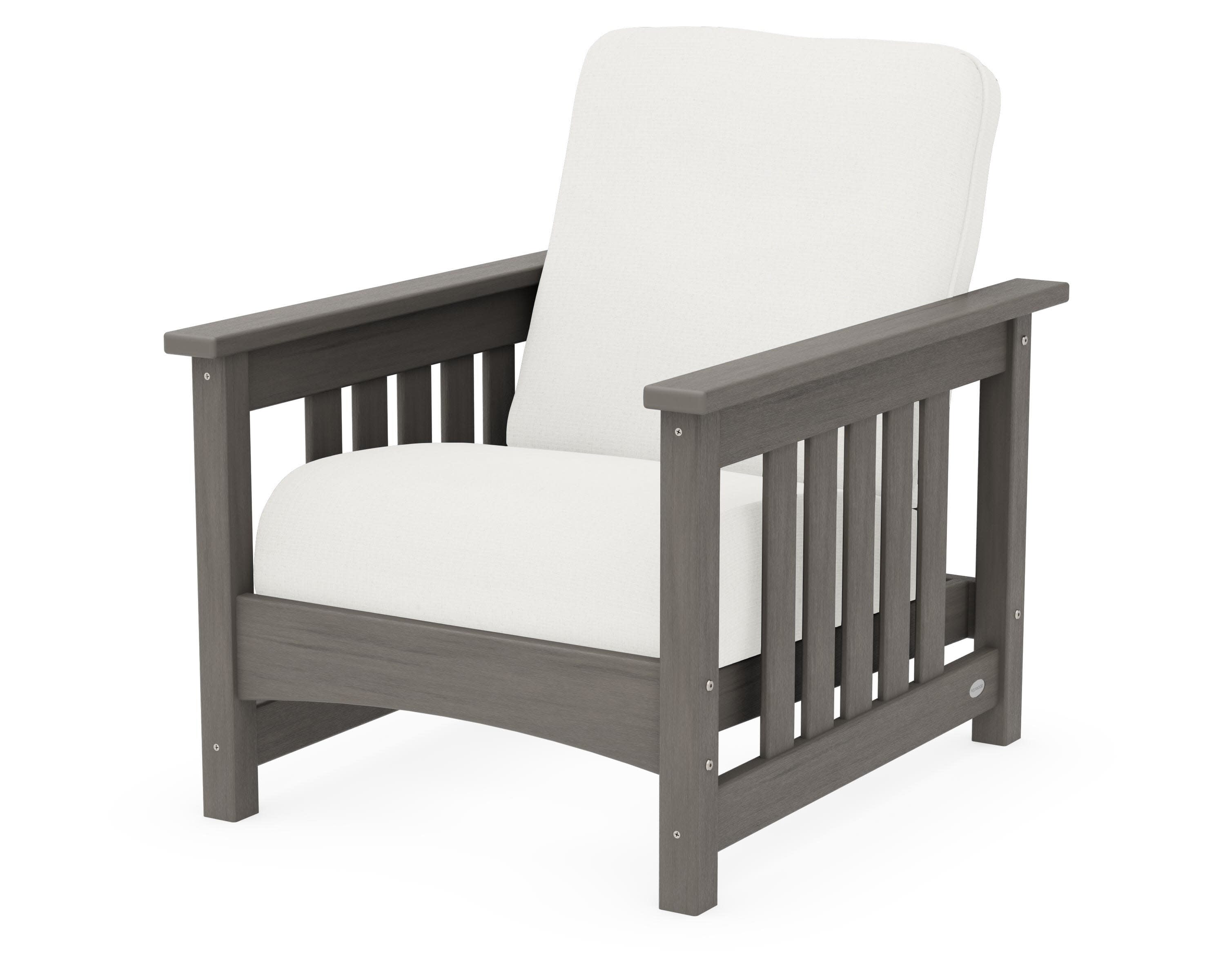 Club Mission Chair in Driftwood / Natural Linen
