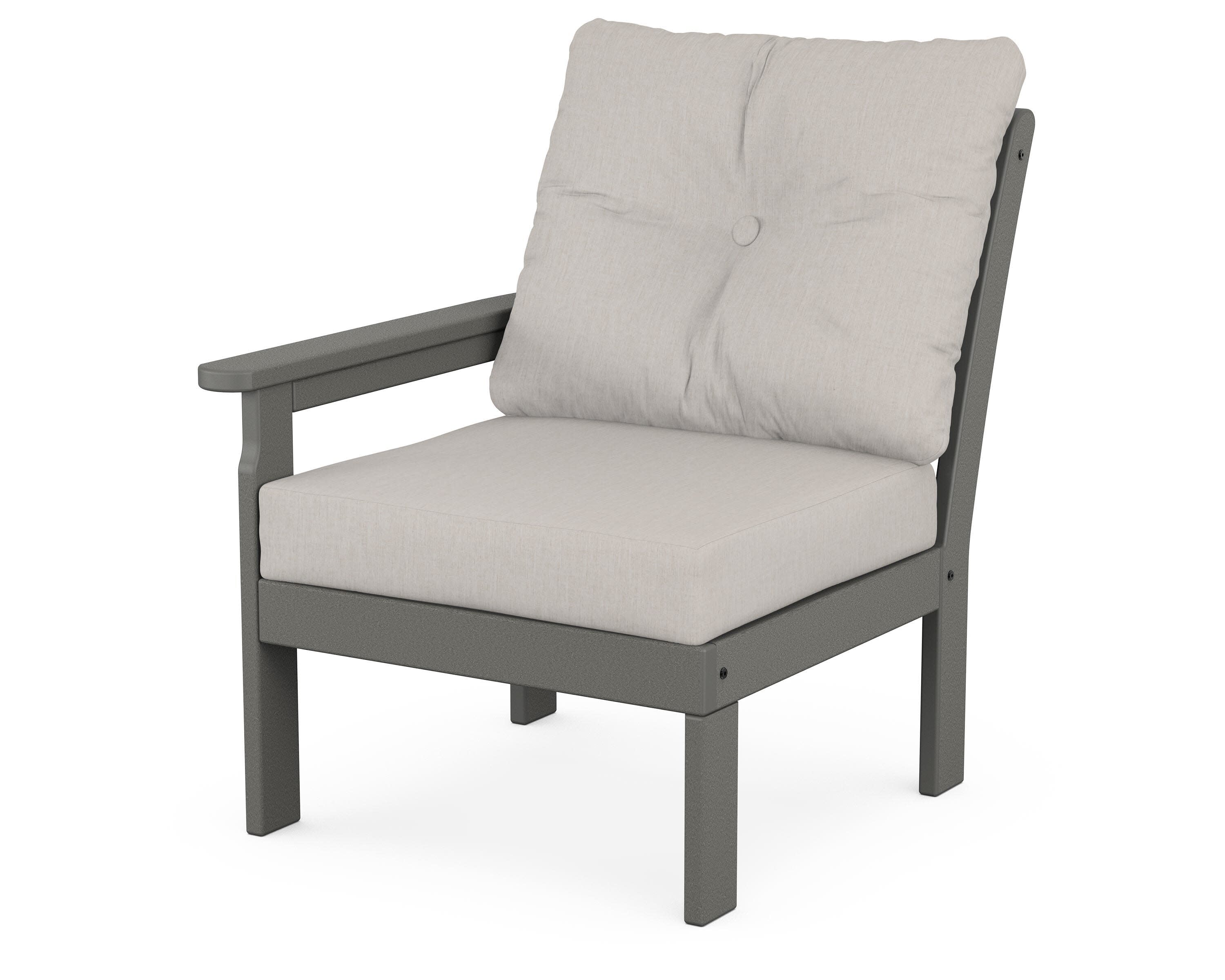 Vineyard Modular Left Arm Chair in Slate Grey / Cast Ash