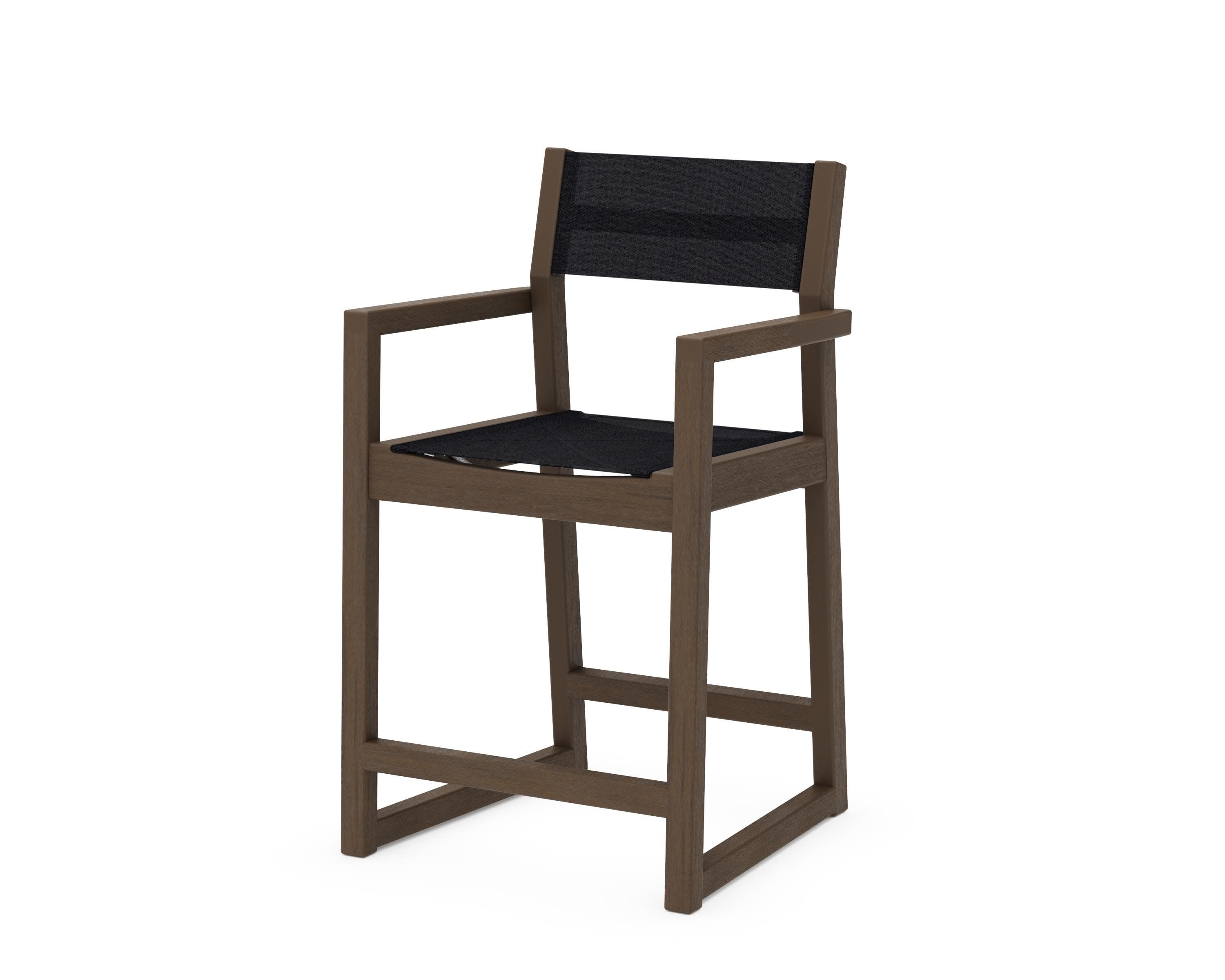 EDGE Sling Counter Arm Chair in Kona / Black Sling