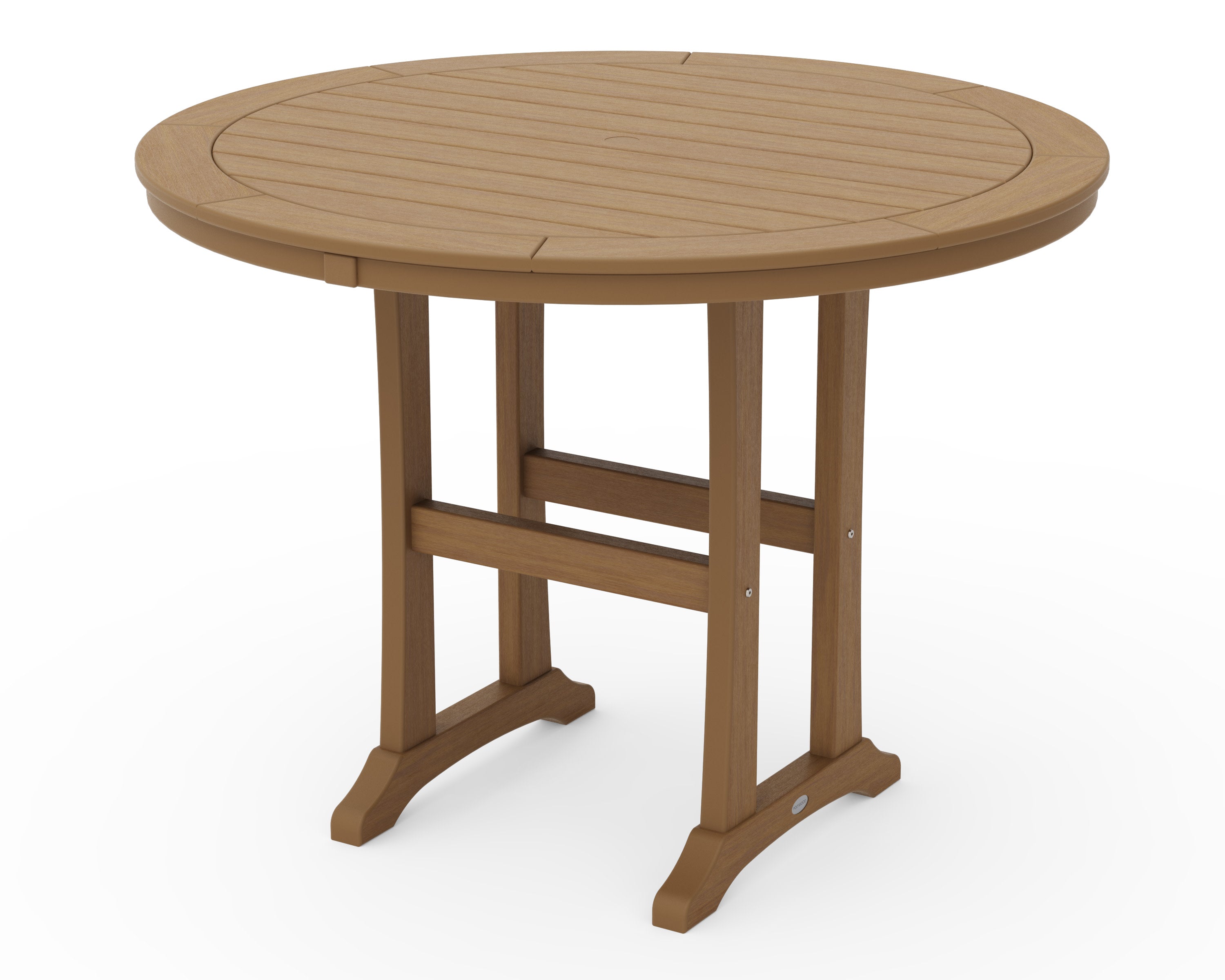 Nautical Trestle 48" Round Counter Table in Natural