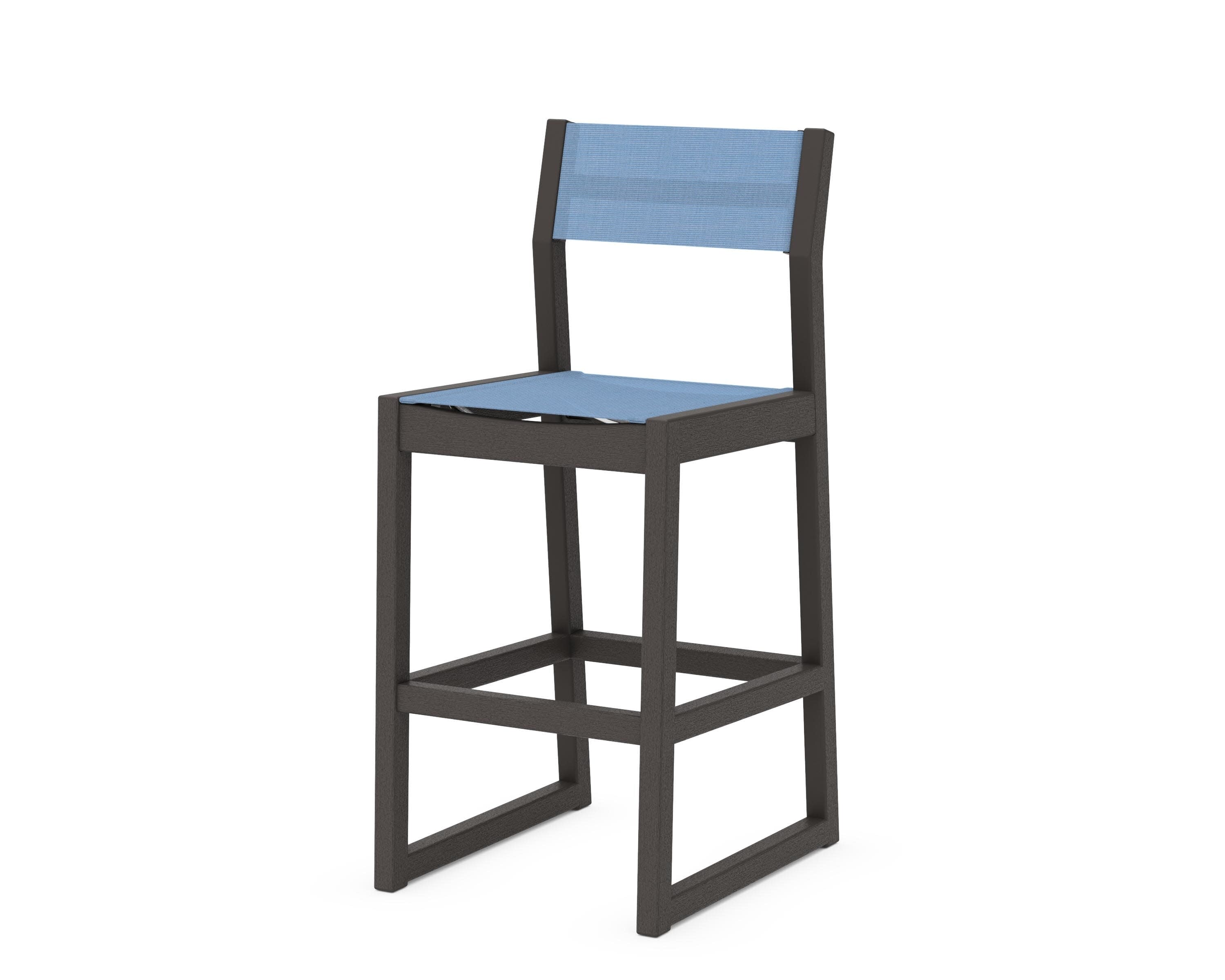 EDGE Sling Bar Side Chair in Vintage Coffee / Poolside Sling