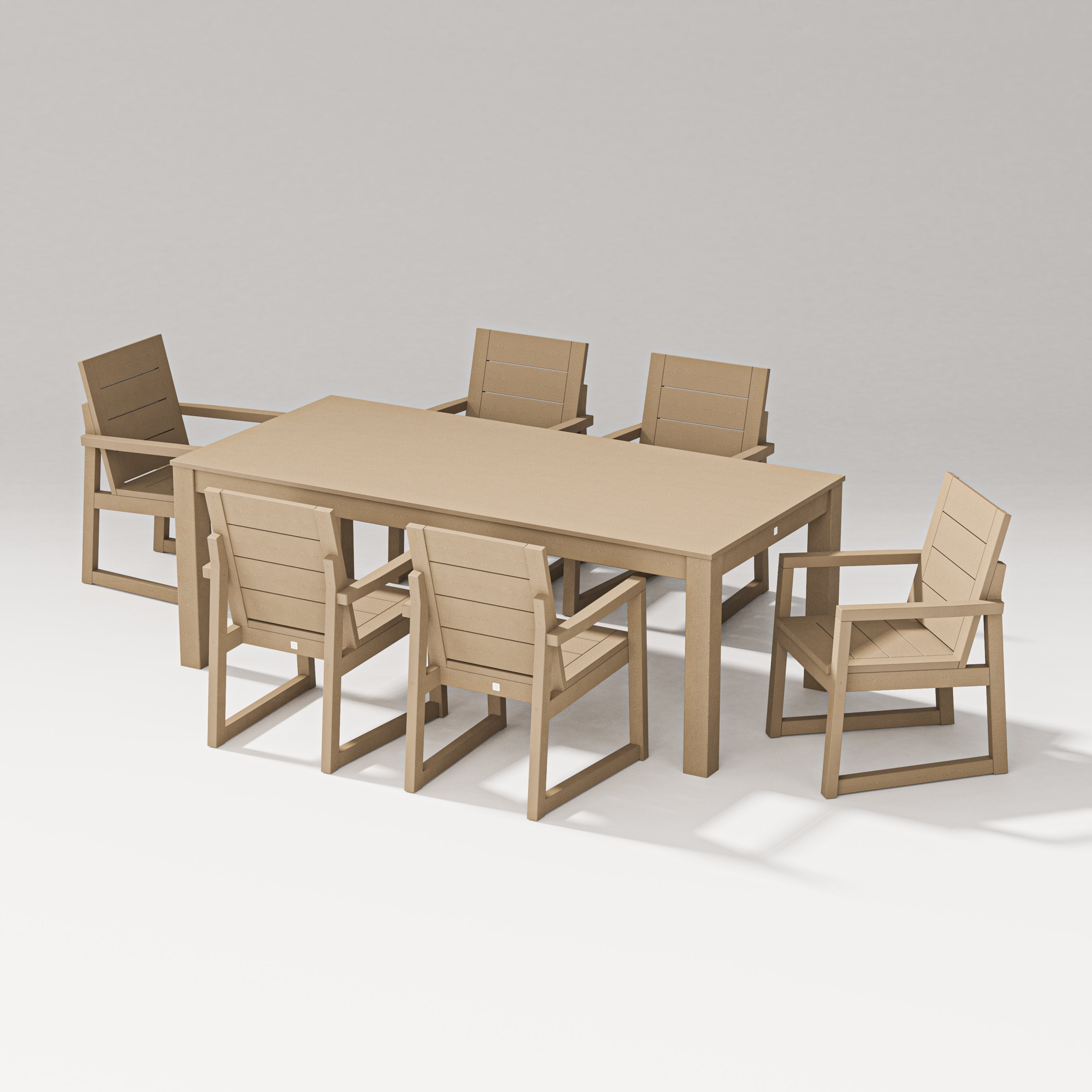 Elevate 7-Piece Parsons Table Dining Set in Vintage Sahara