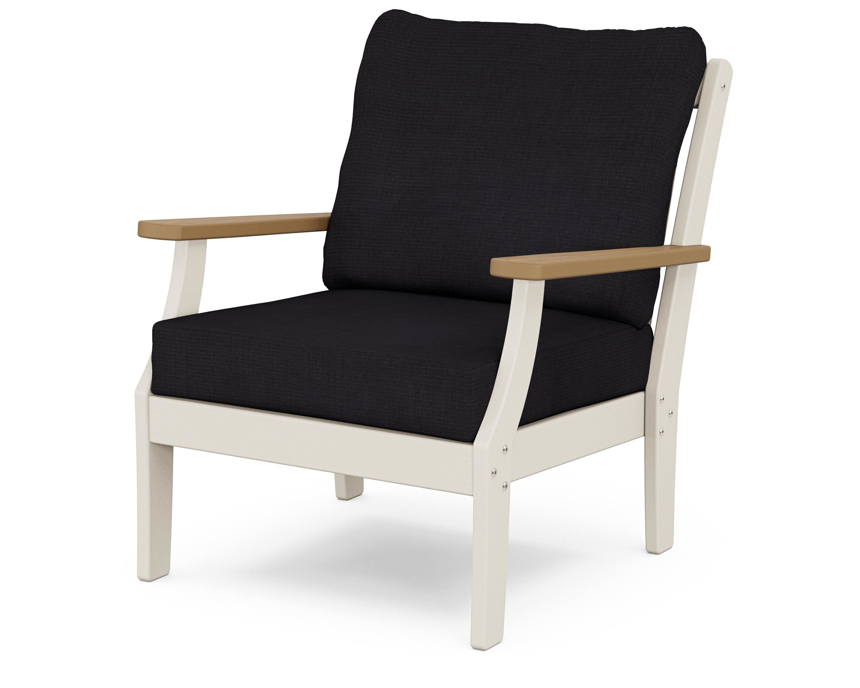 Braxton Deep Seating Chair in Sand / Natural / Midnight Linen