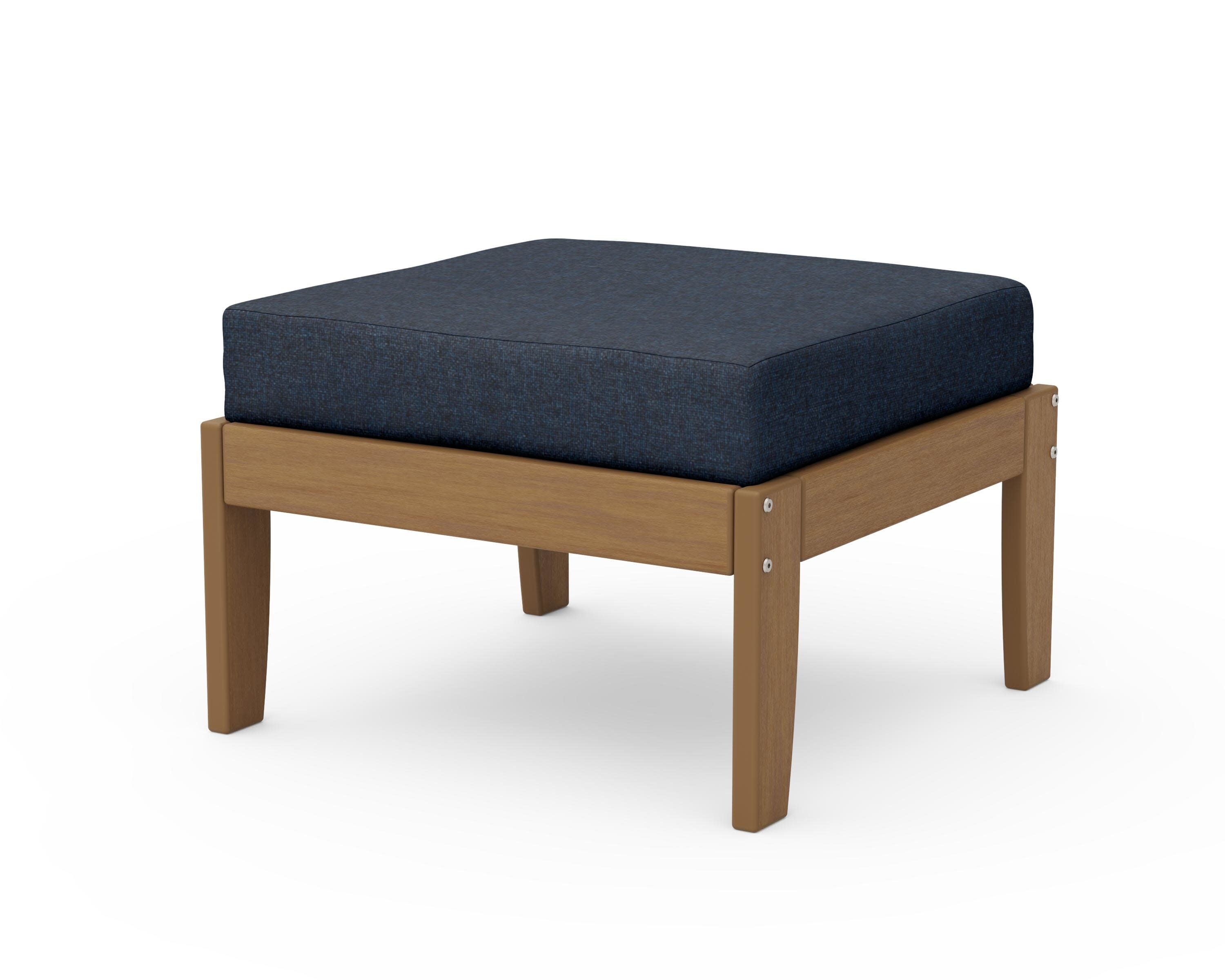 Modular Ottoman - Classic in Natural / Marine Indigo
