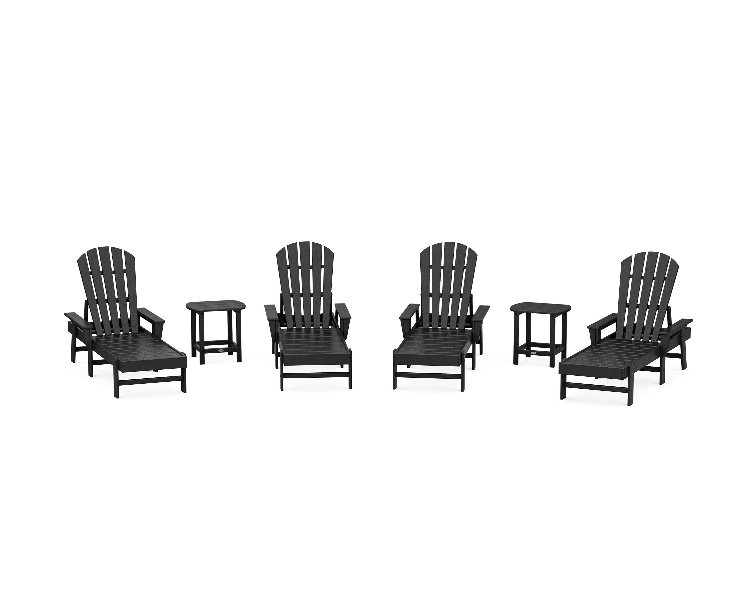 South Beach Chaise 6-Piece Set in Black