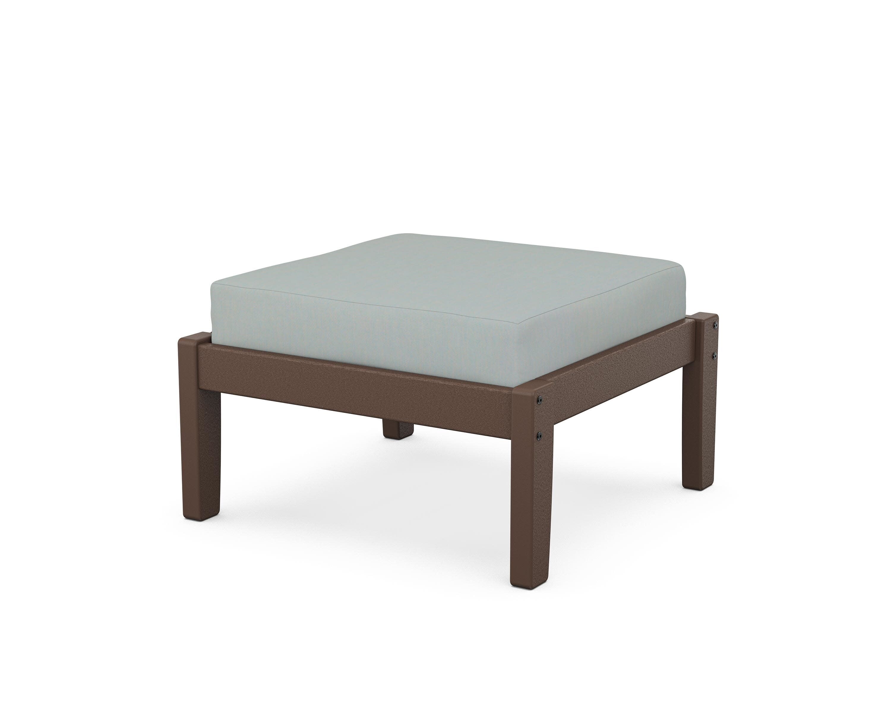Deep Seating Ottoman in Mahogany / Spa