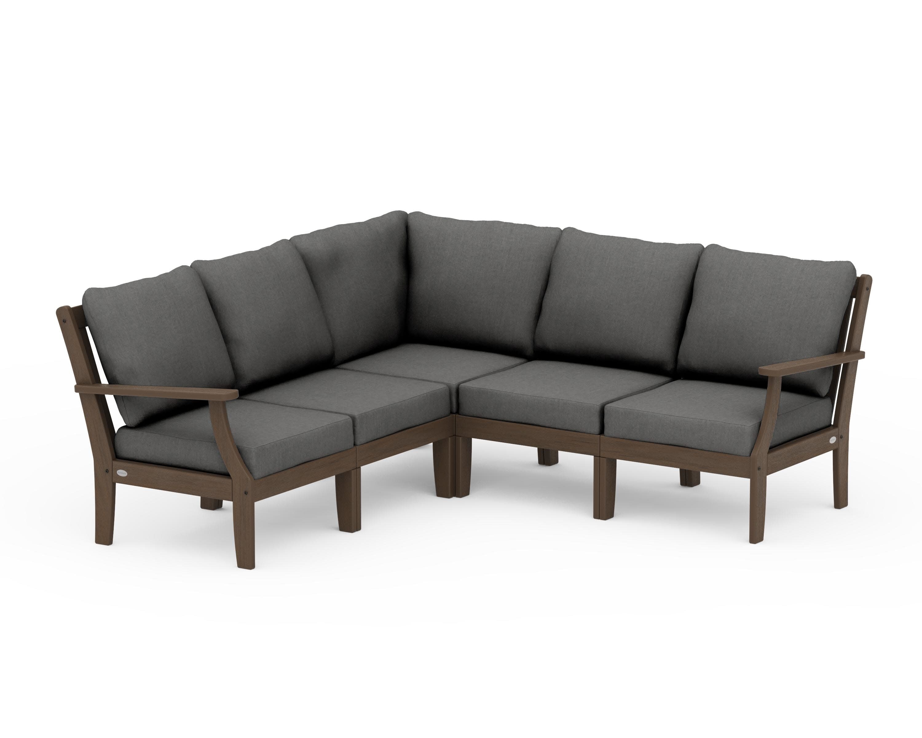 Braxton Modular 5-Piece Deep Seating Set in Kona / Spectrum Carbon