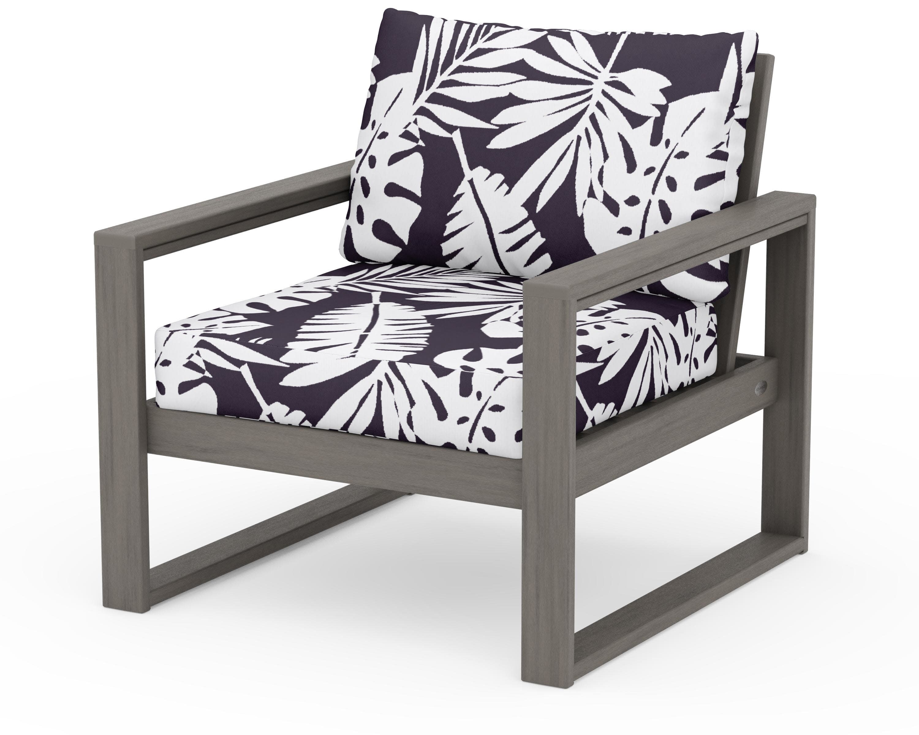 EDGE Club Chair in Driftwood / Leaf Navy