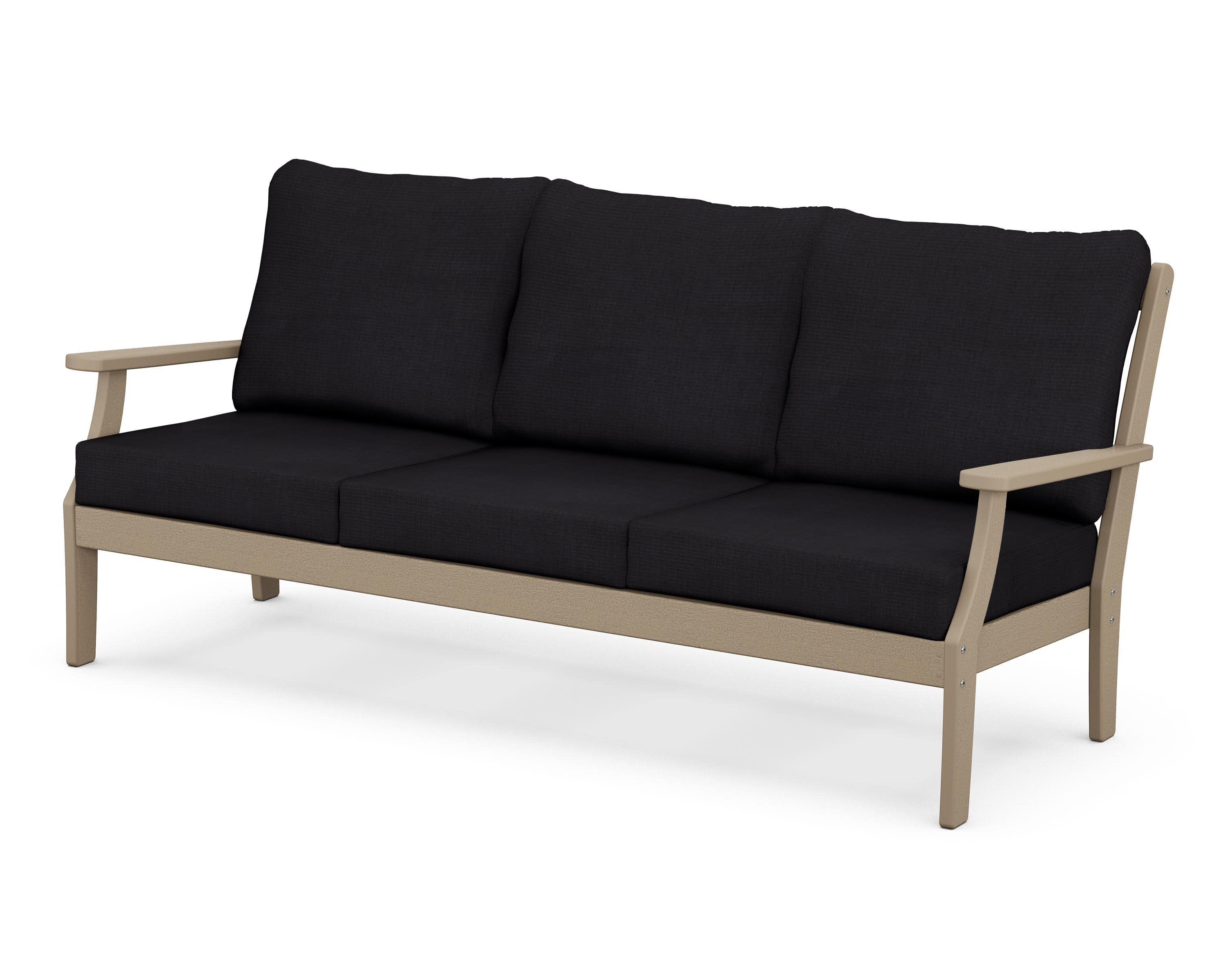 Braxton Deep Seating Sofa in Vintage Sahara / Midnight Linen