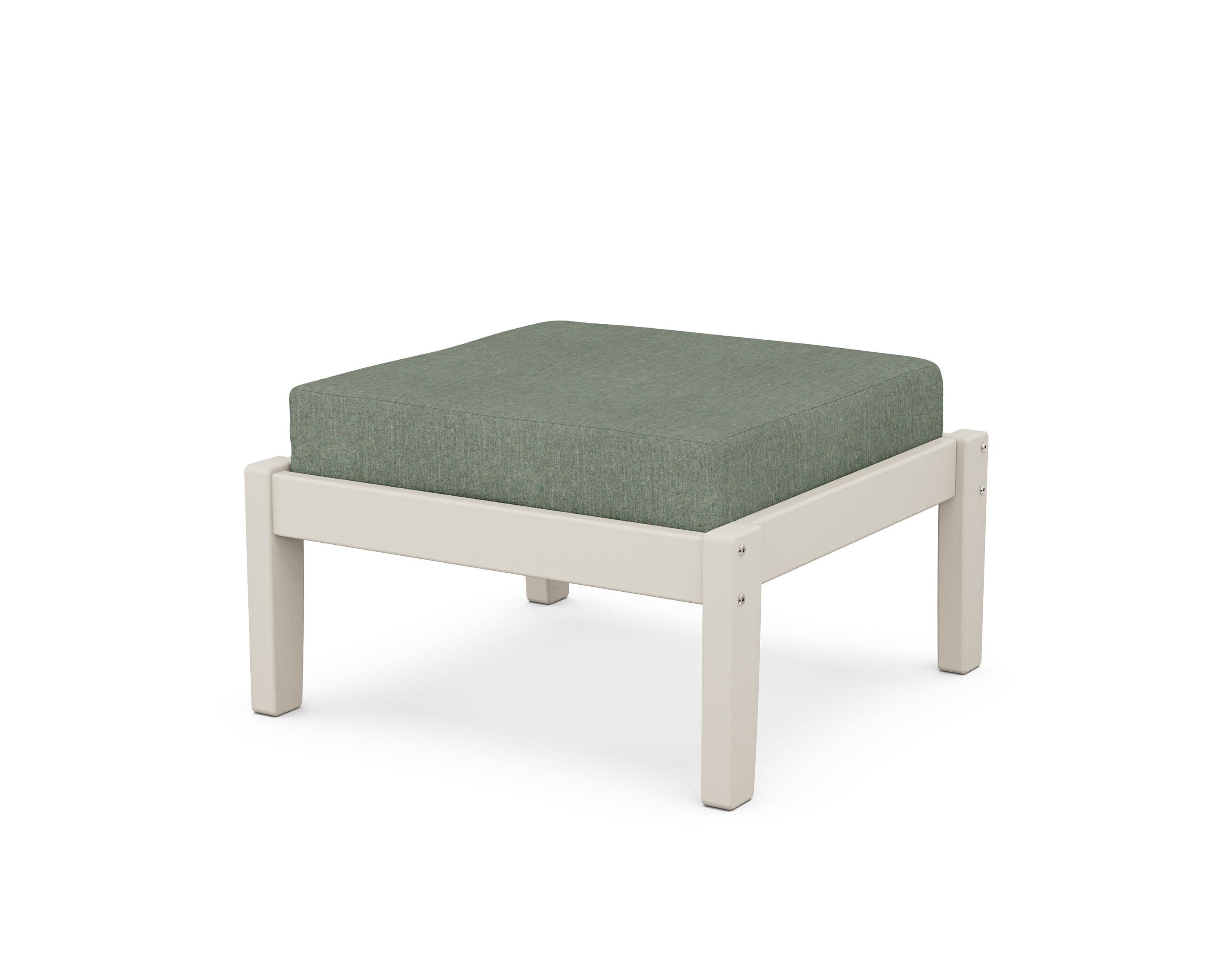 Deep Seating Ottoman in Sand / Cast Sage