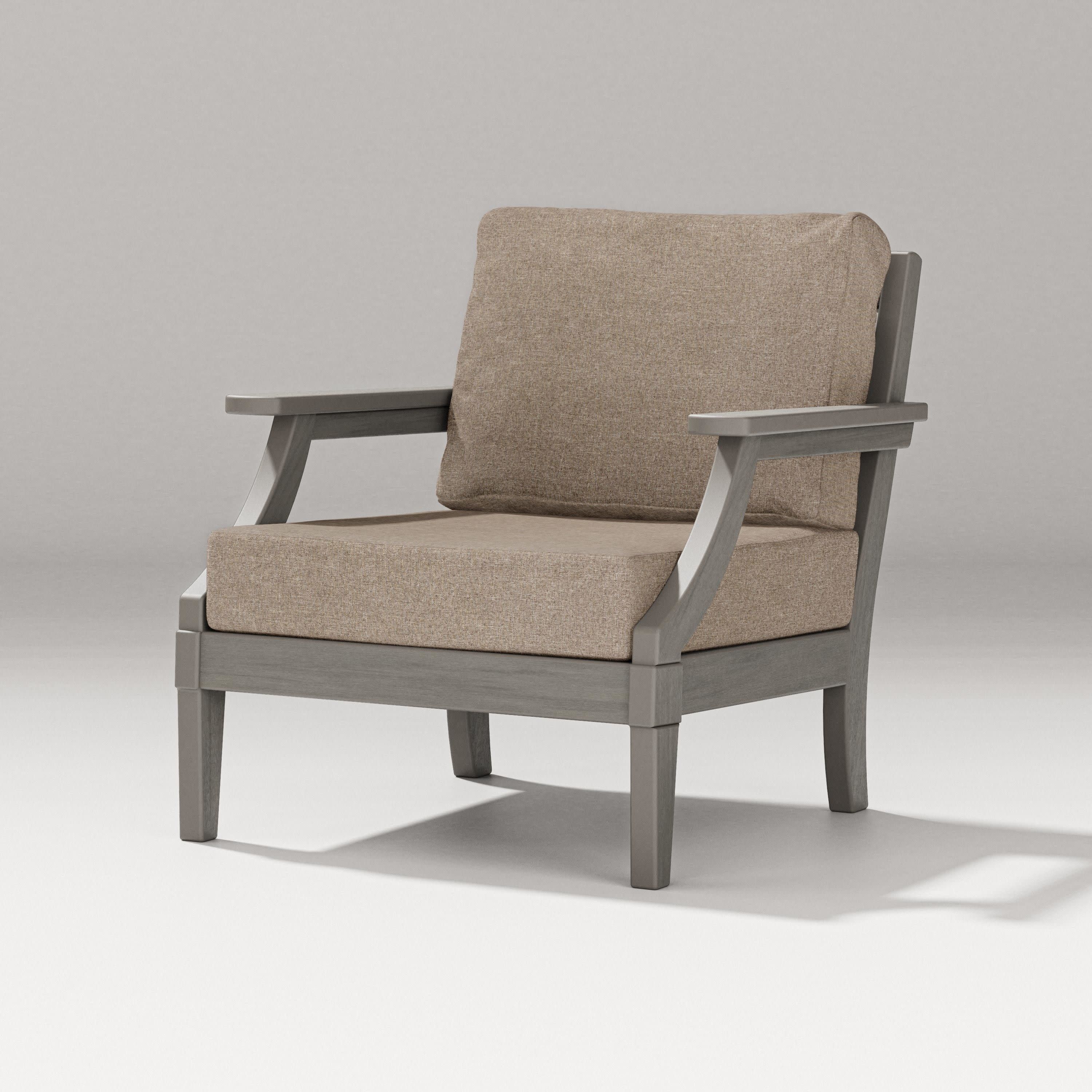 Estate Lounge Chair in Driftwood / Spiced Burlap
