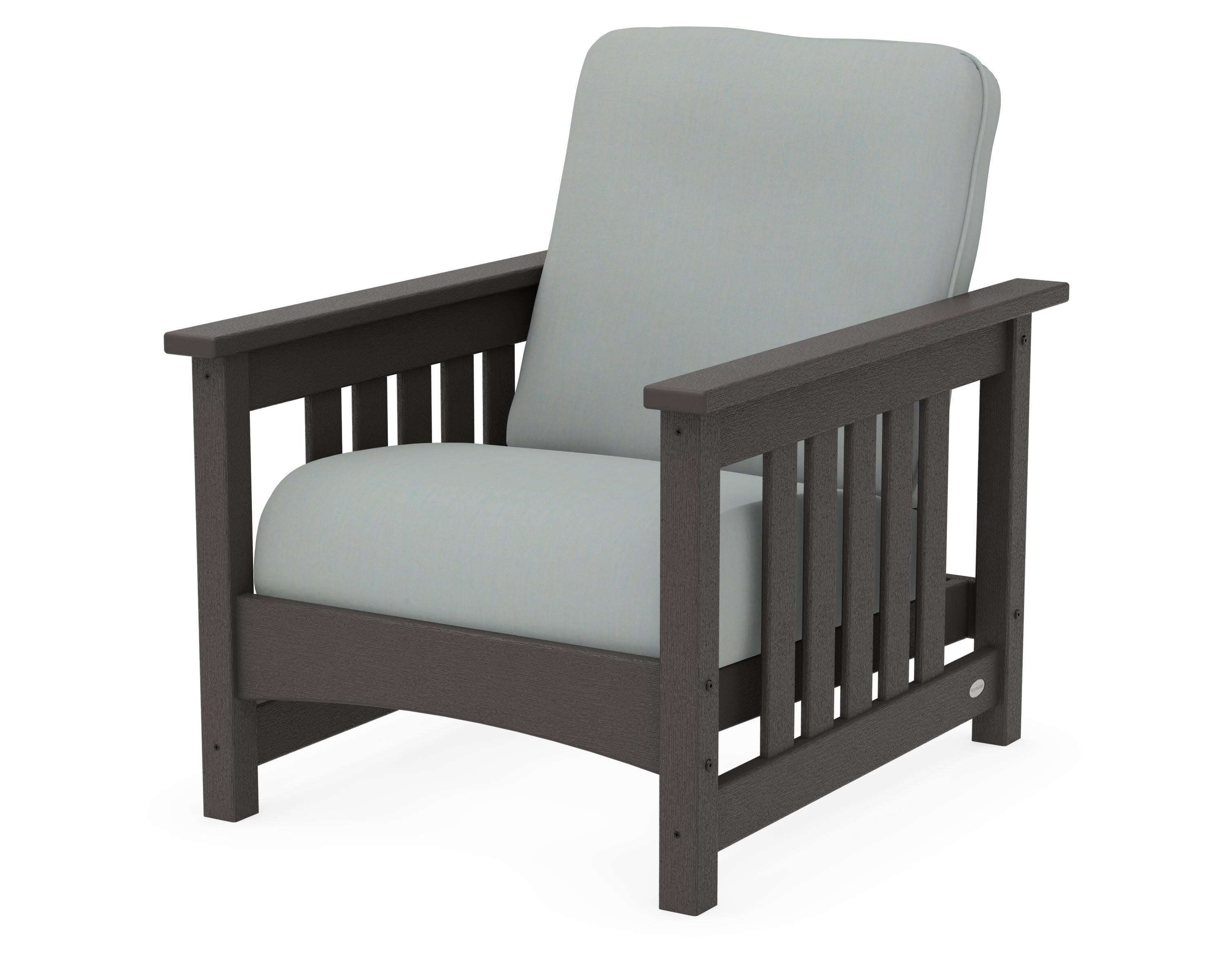 Club Mission Chair in Vintage Coffee / Spa