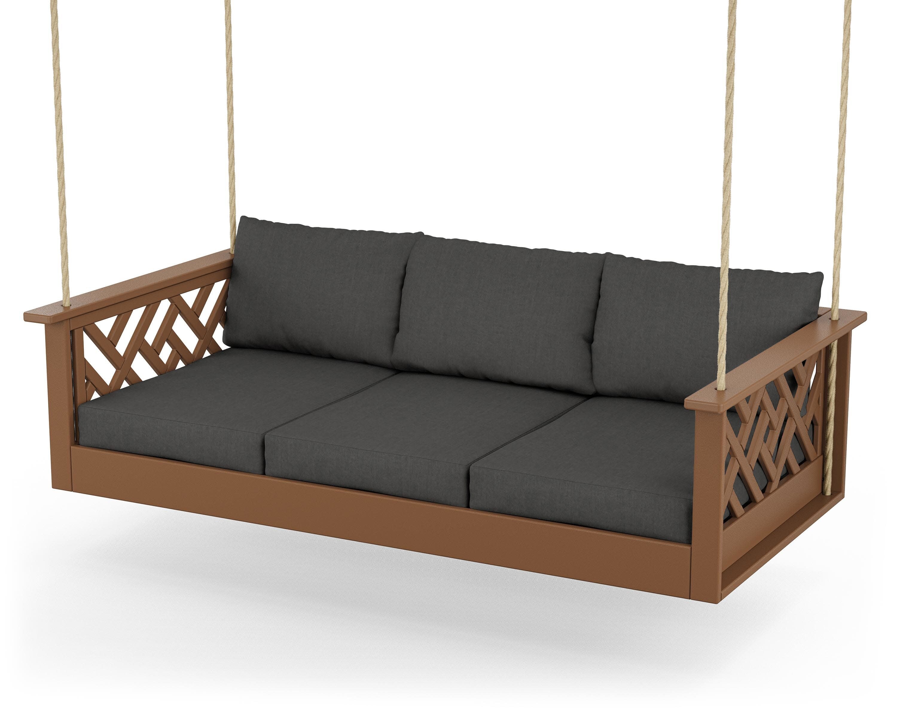 Chippendale Daybed Swing in Teak / Spectrum Carbon