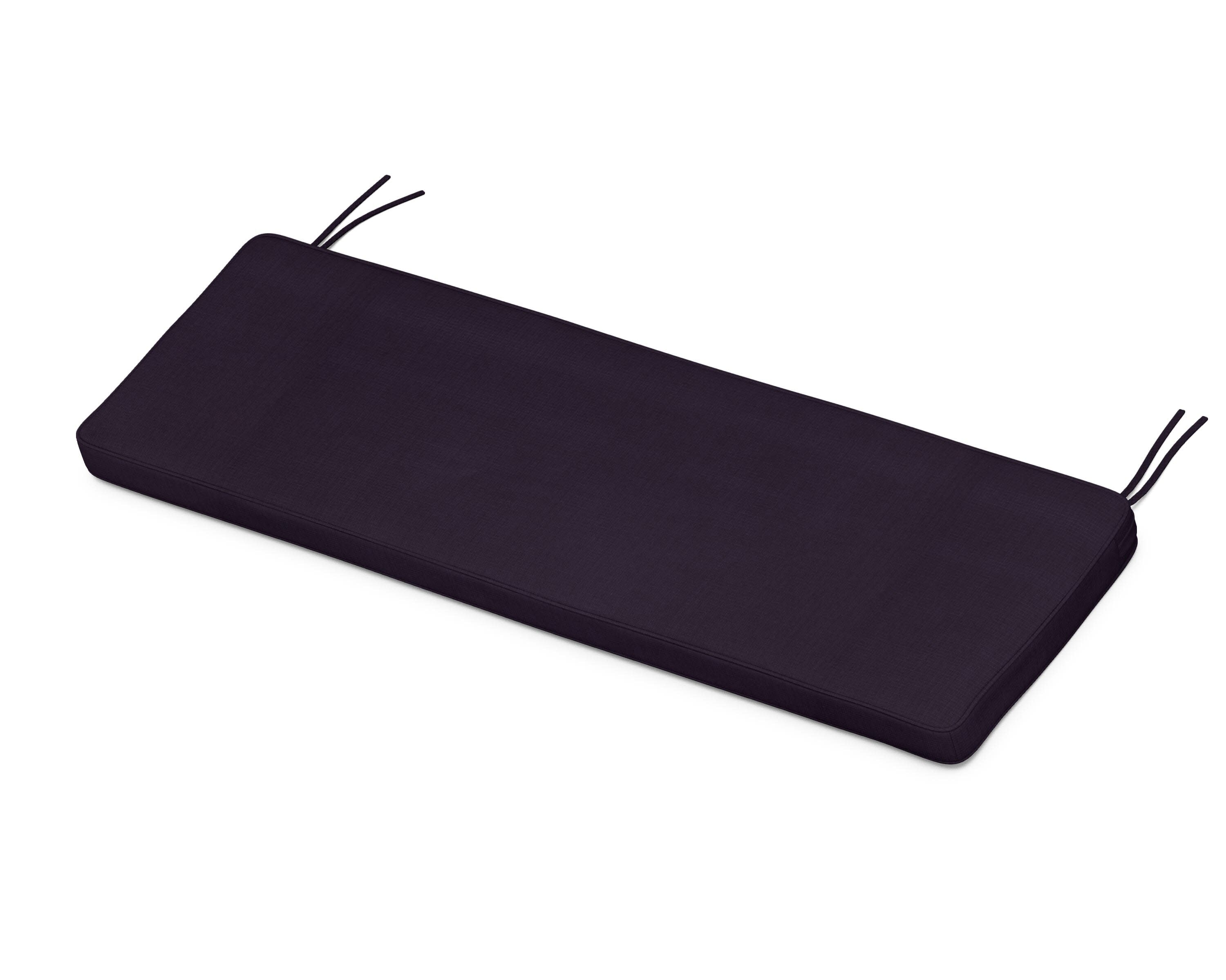 Chinoiserie Bench Seat Cushion in Navy Linen