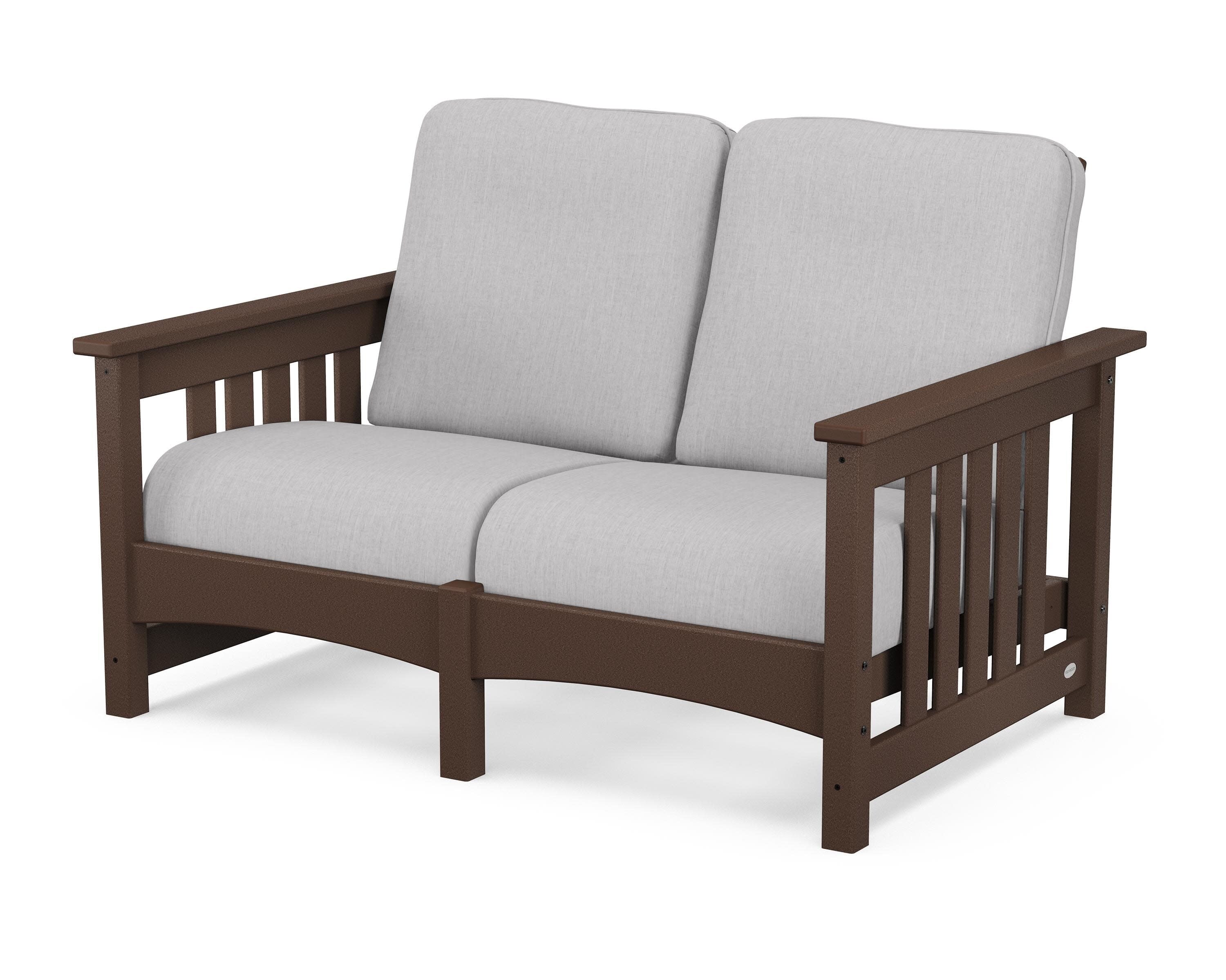Club Mission Loveseat in Mahogany / Granite