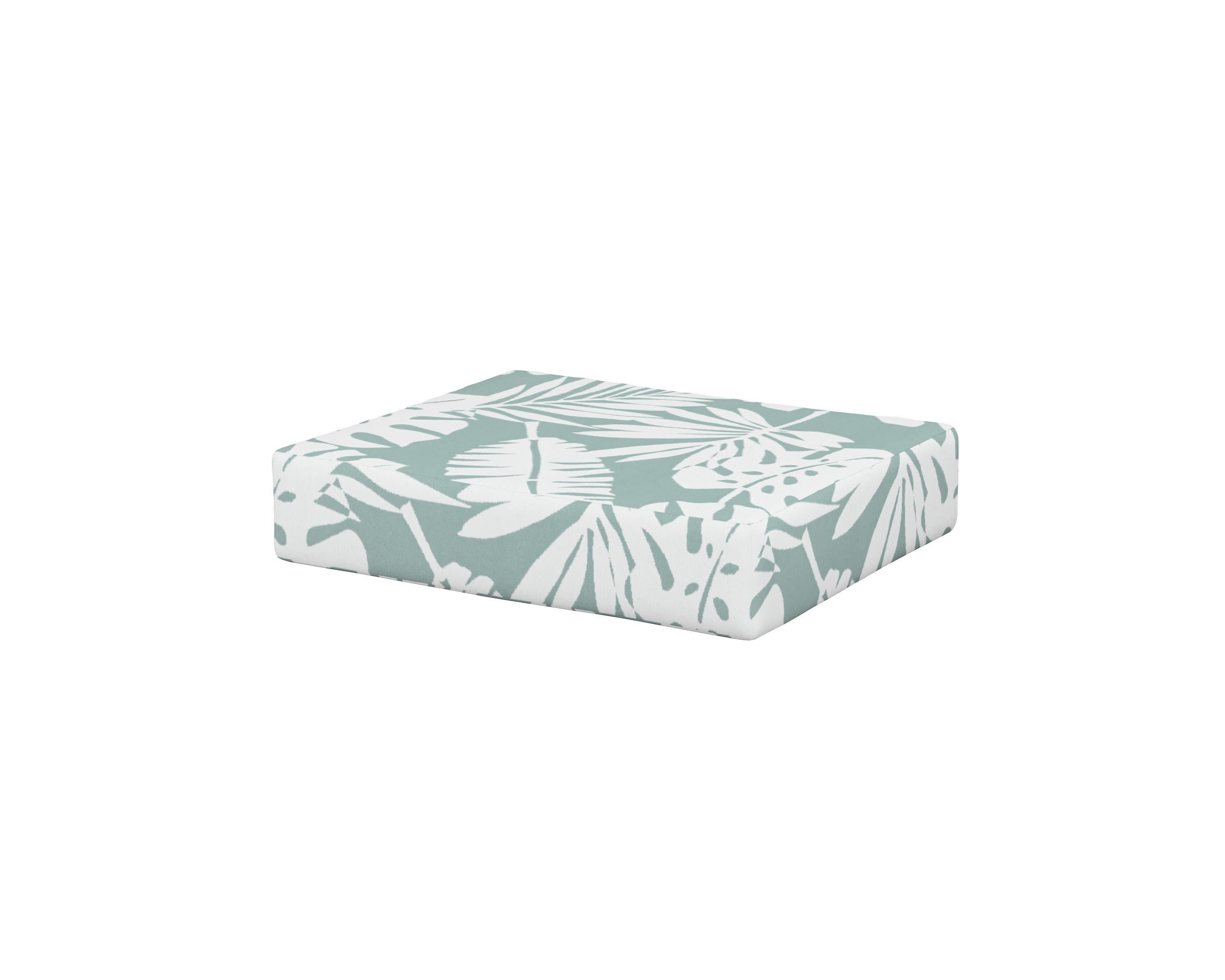 Acadia Ottoman Cushion in Leaf Glacier Spa