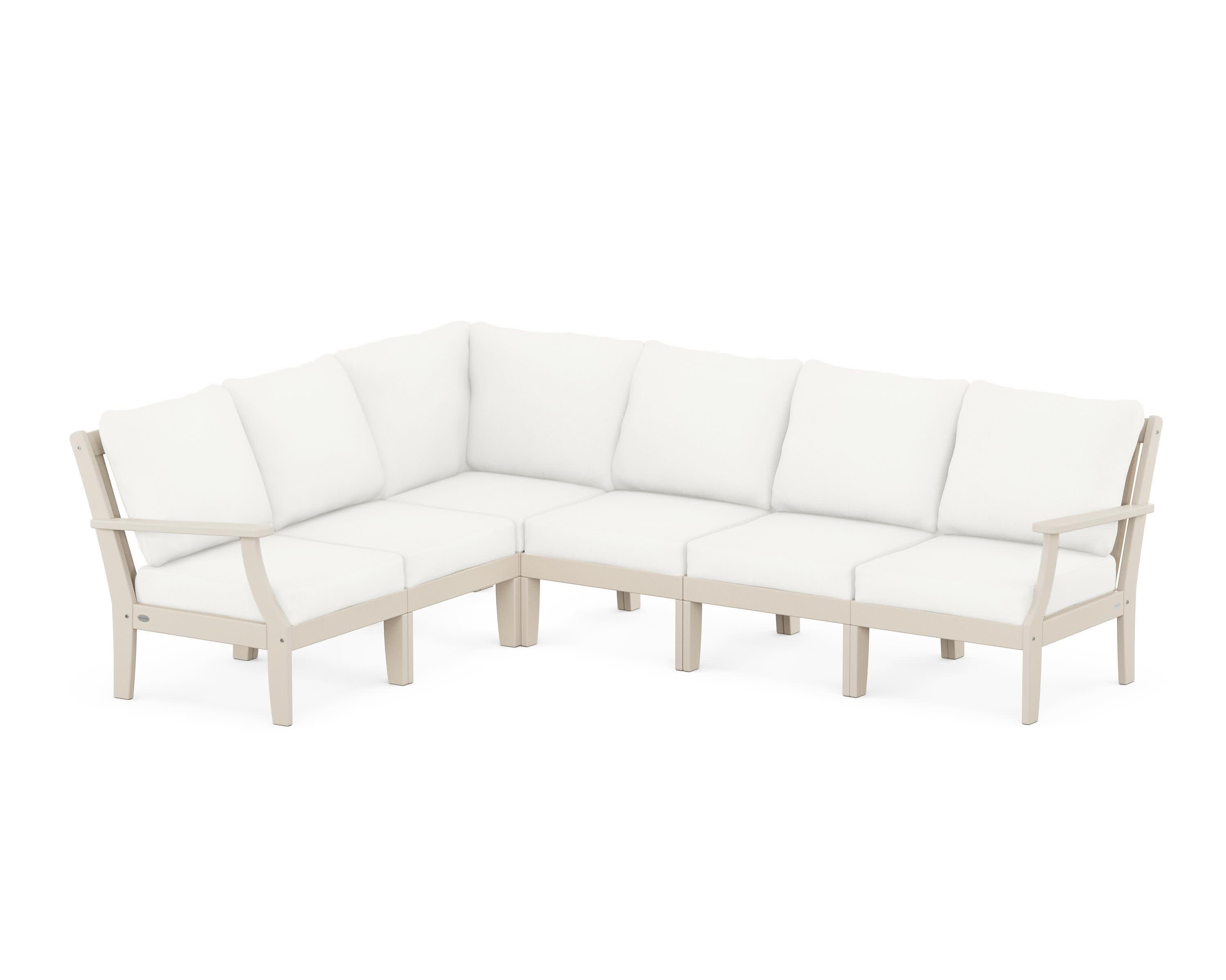Braxton Modular 6-Piece Deep Seating Set in Sand / Natural Linen