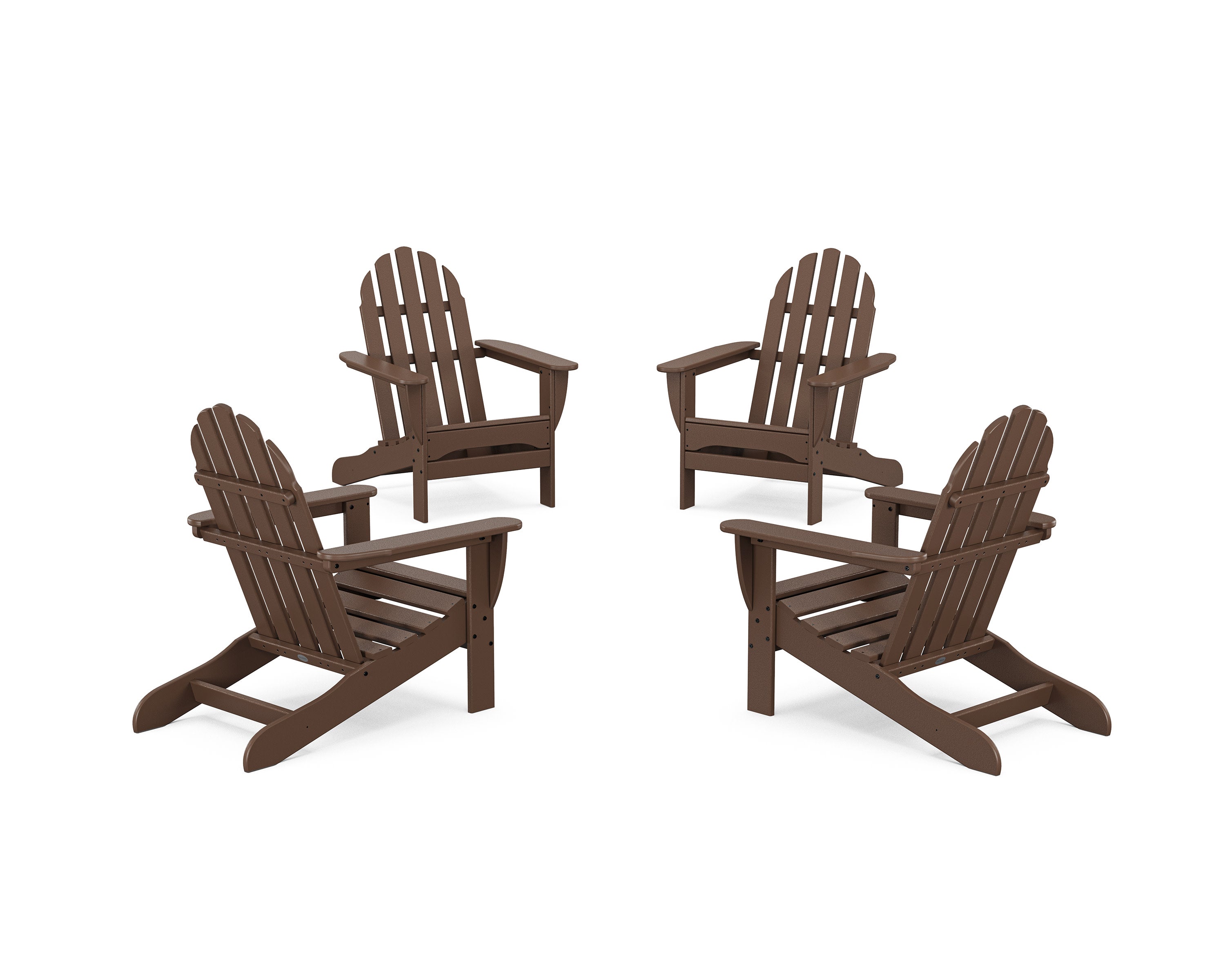 4-Piece Classic Adirondack Conversation Set in Mahogany
