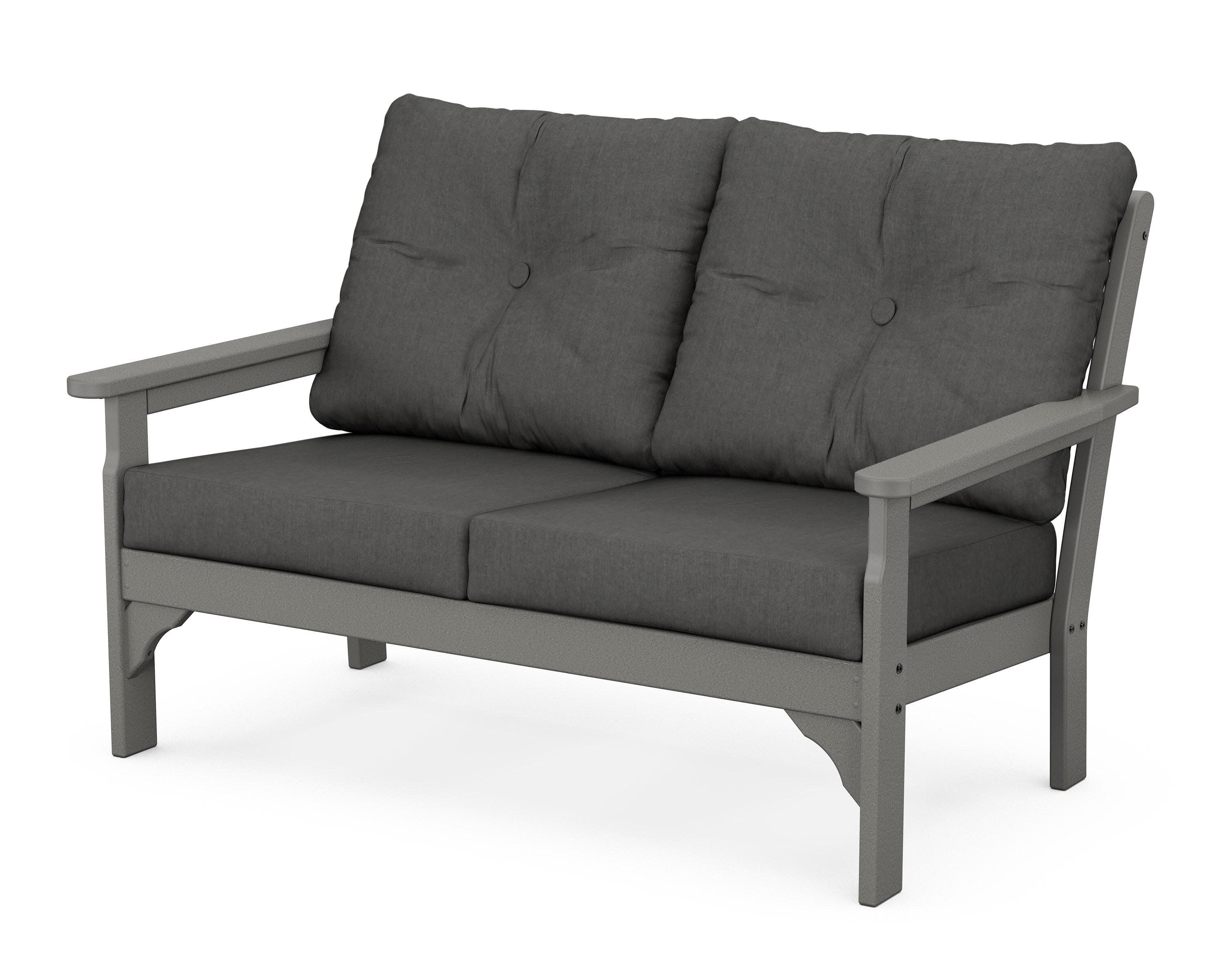 Vineyard Deep Seating Loveseat in Slate Grey / Spectrum Carbon