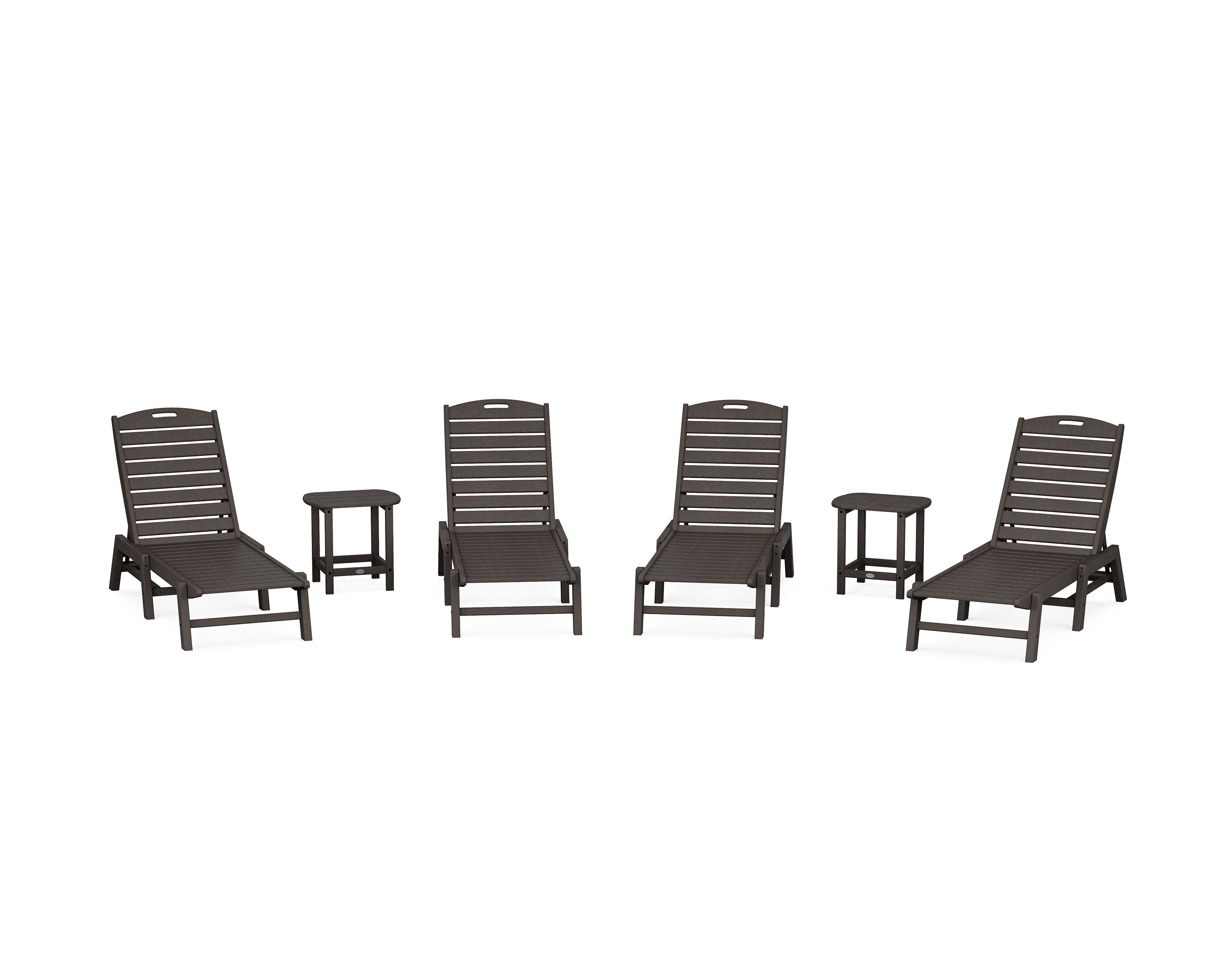 Nautical Chaise 6-Piece Set in Vintage Coffee