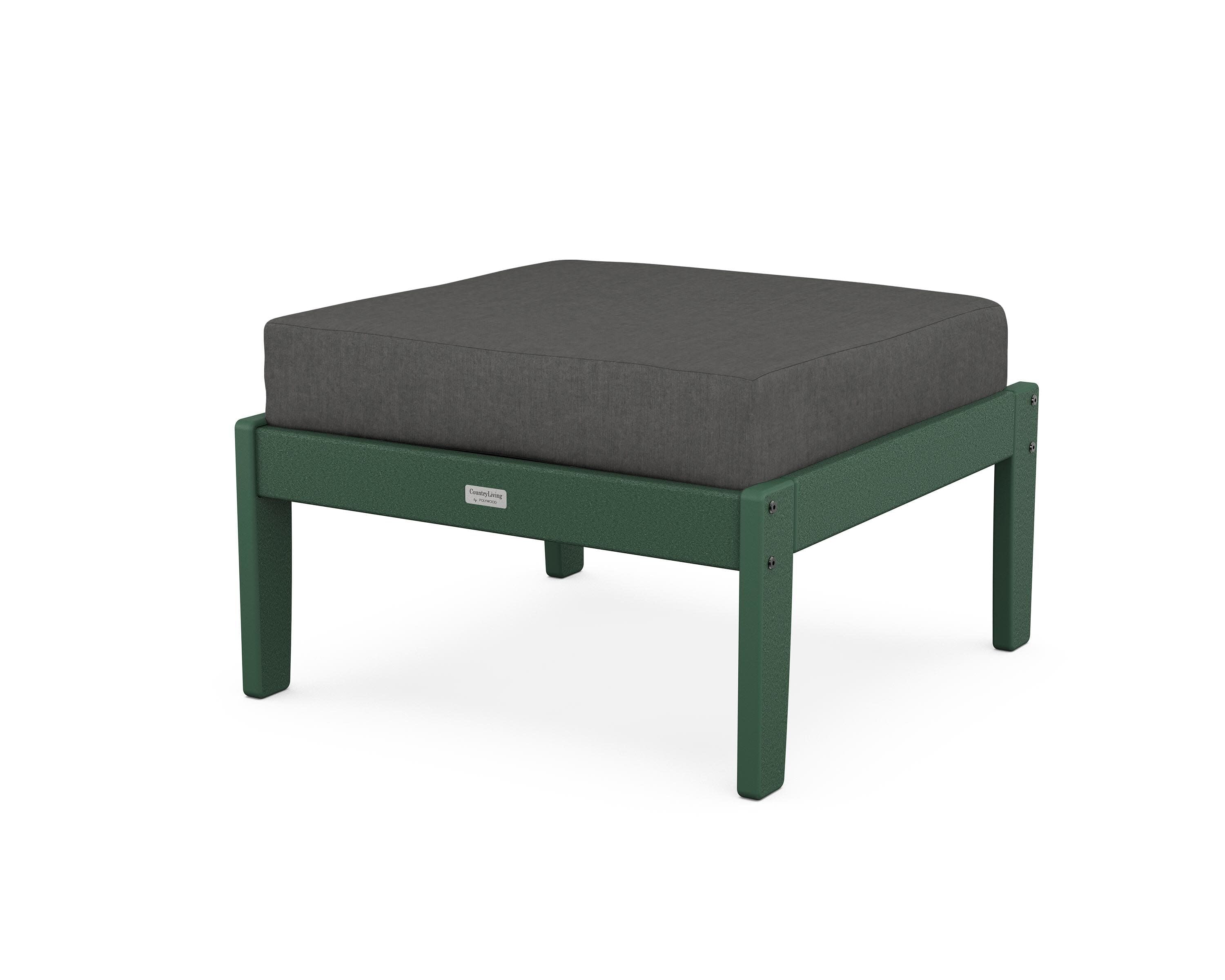 Cottage Deep Seating Ottoman in Green / Spectrum Carbon