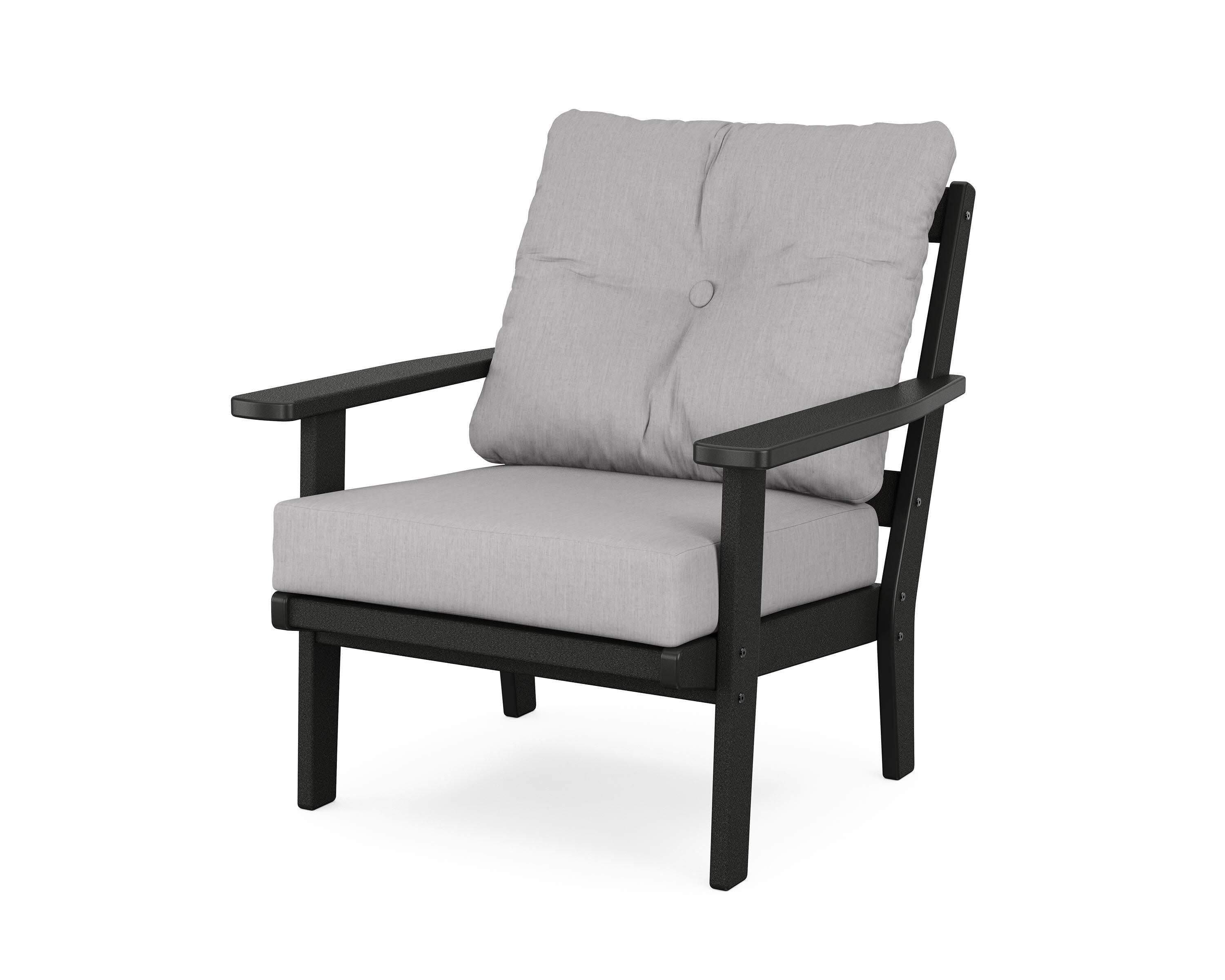 Oxford Deep Seating Chair in Black / Granite