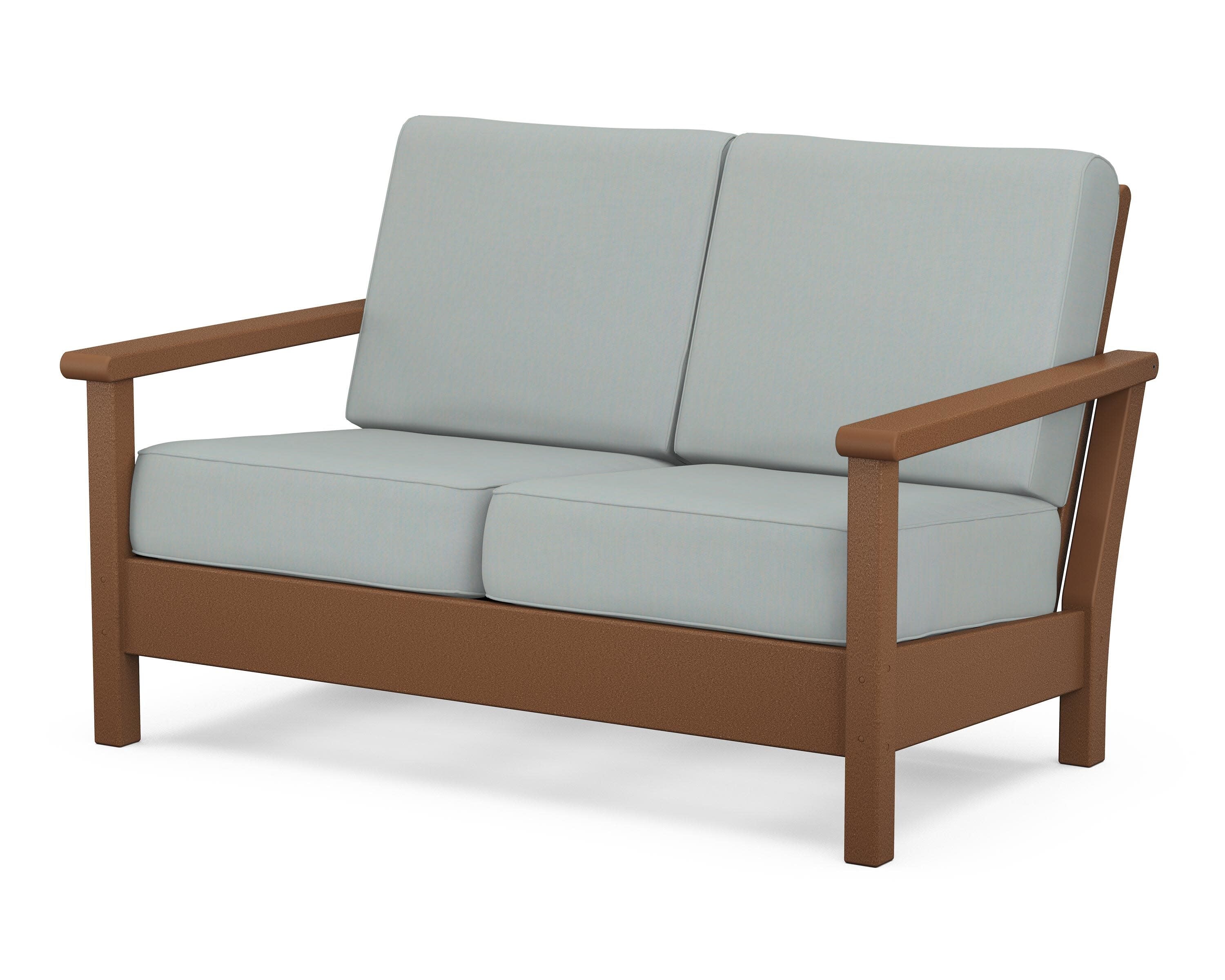 Harbour Deep Seating Loveseat in Teak / Spa