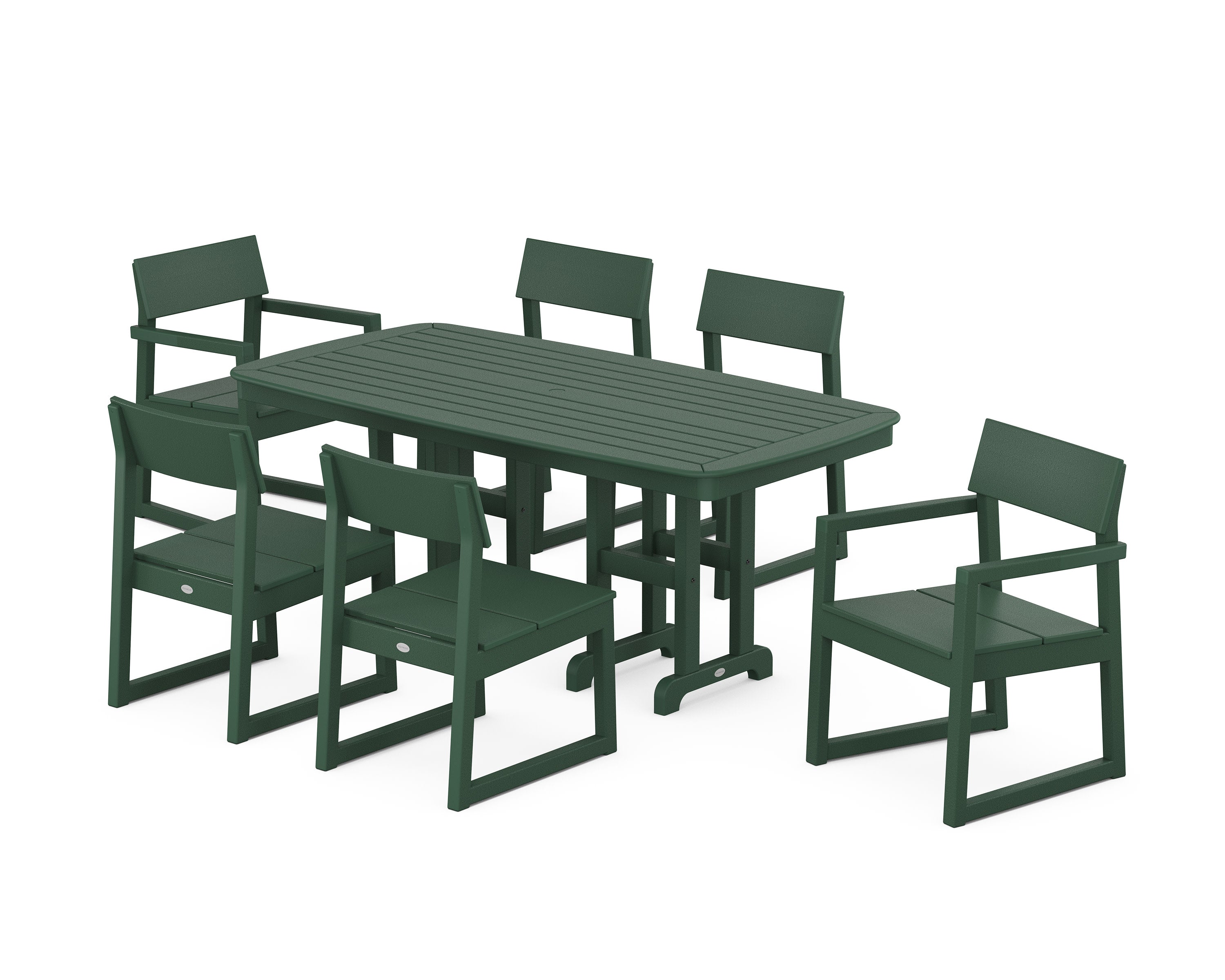 EDGE 7-Piece Dining Set in Green