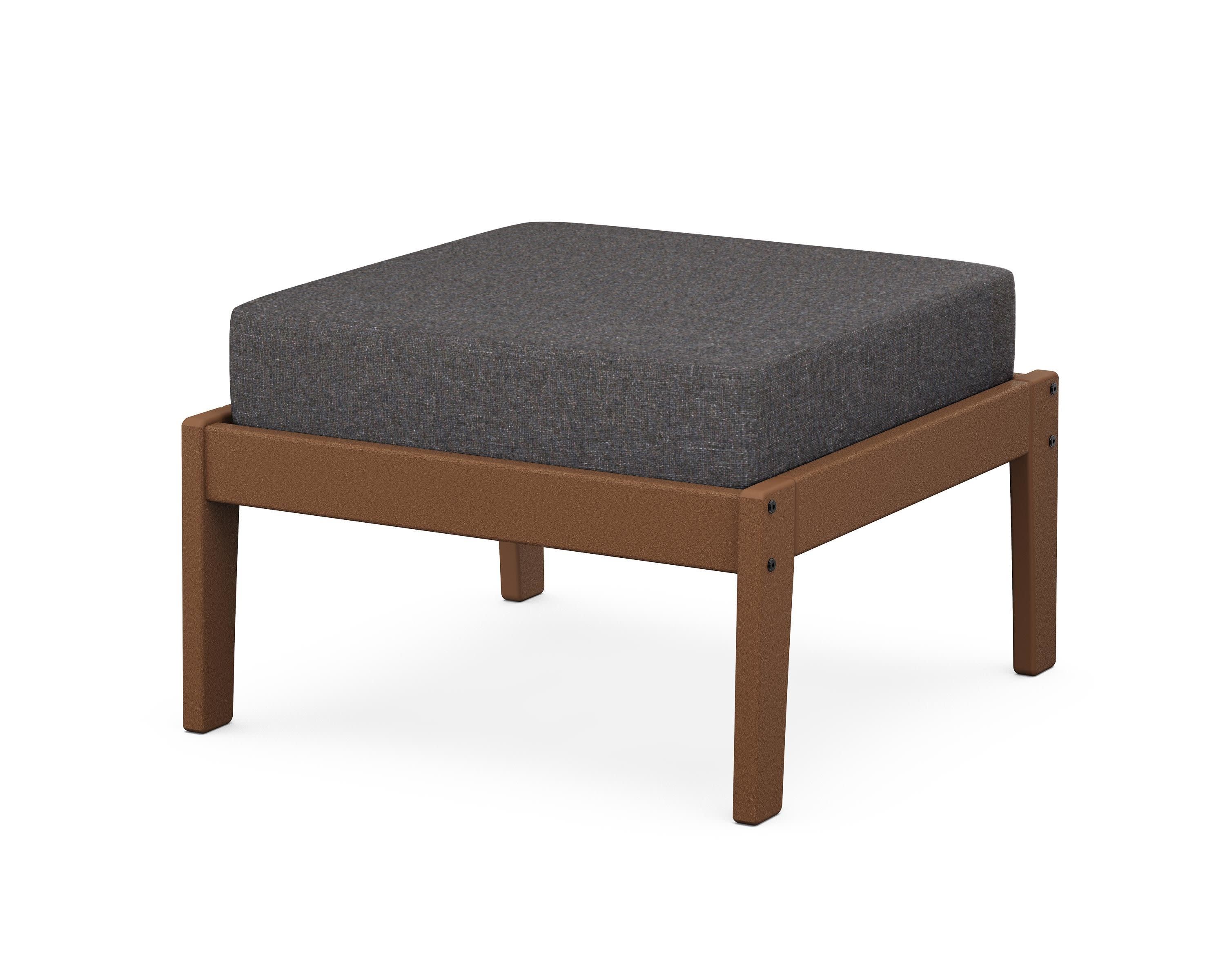 Deep Seating Ottoman in Teak / Ash Charcoal