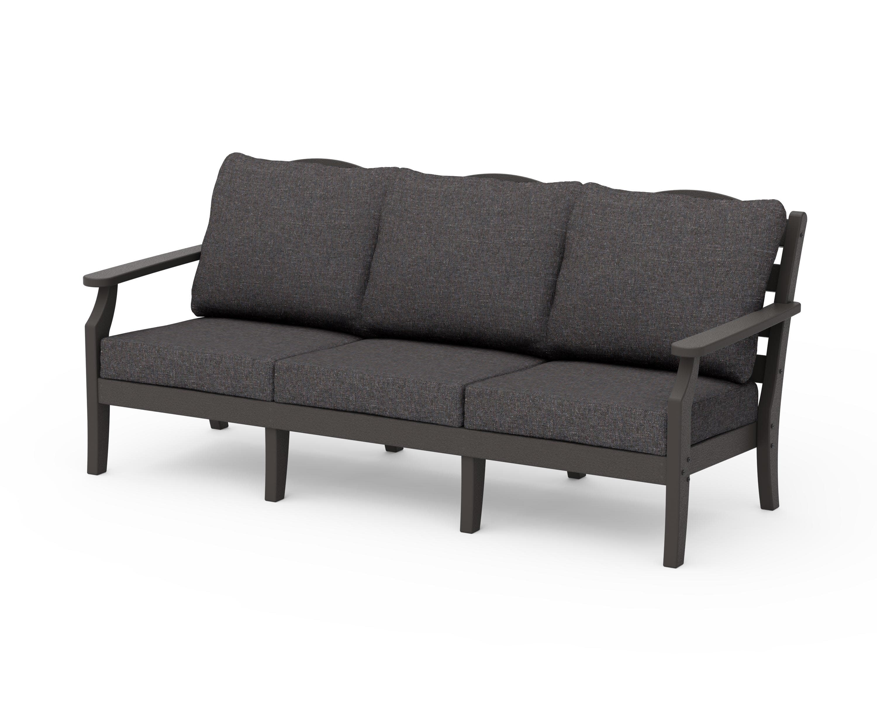 Savannah Deep Seating Sofa in Vintage Coffee / Ash Charcoal