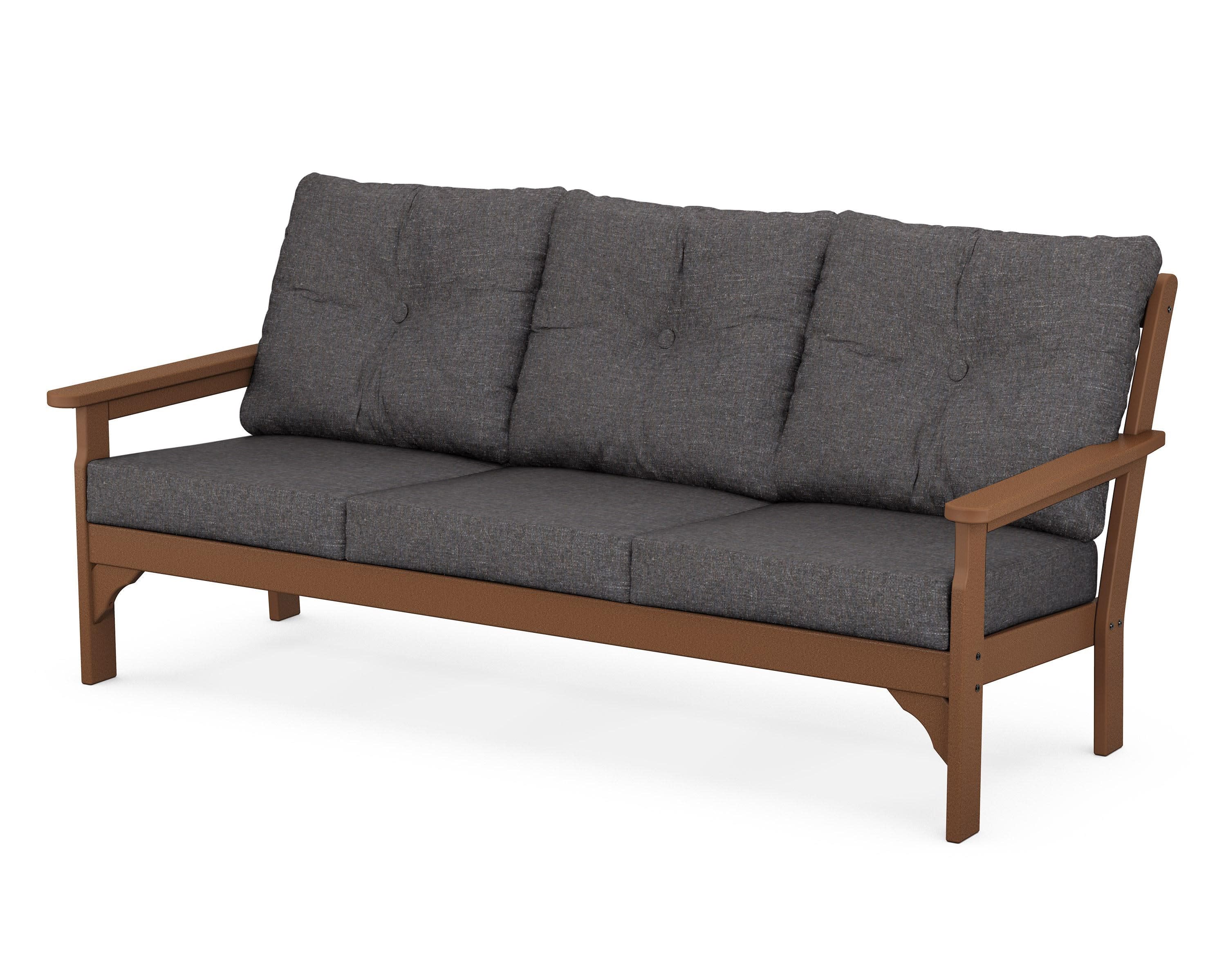 Vineyard Deep Seating Sofa in Teak / Ash Charcoal