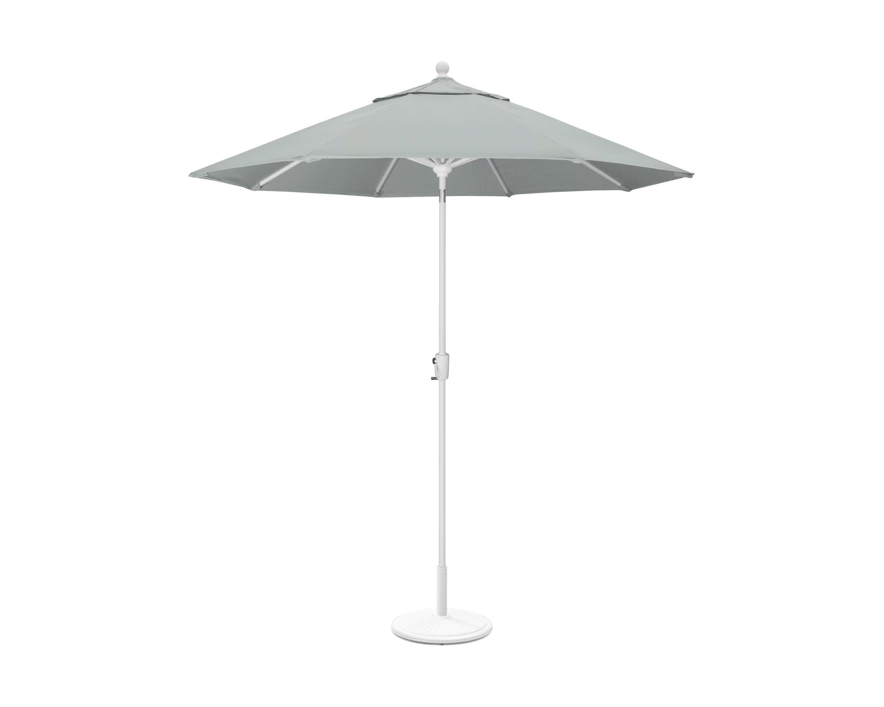 9' Tilt Market Umbrella & Base - Bar Height in White / Spa