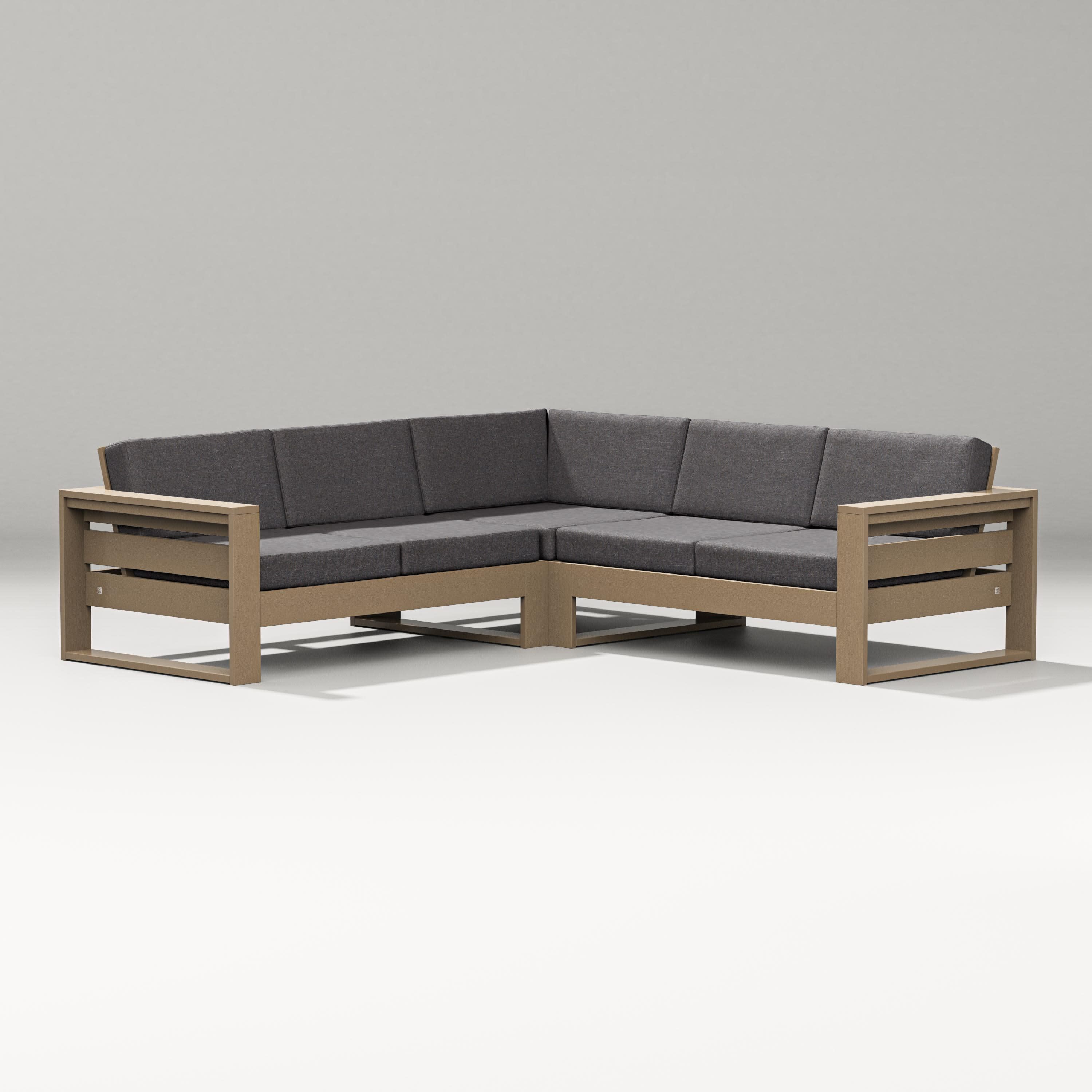 Latitude Corner Sectional in Vintage Sahara / Ash Charcoal