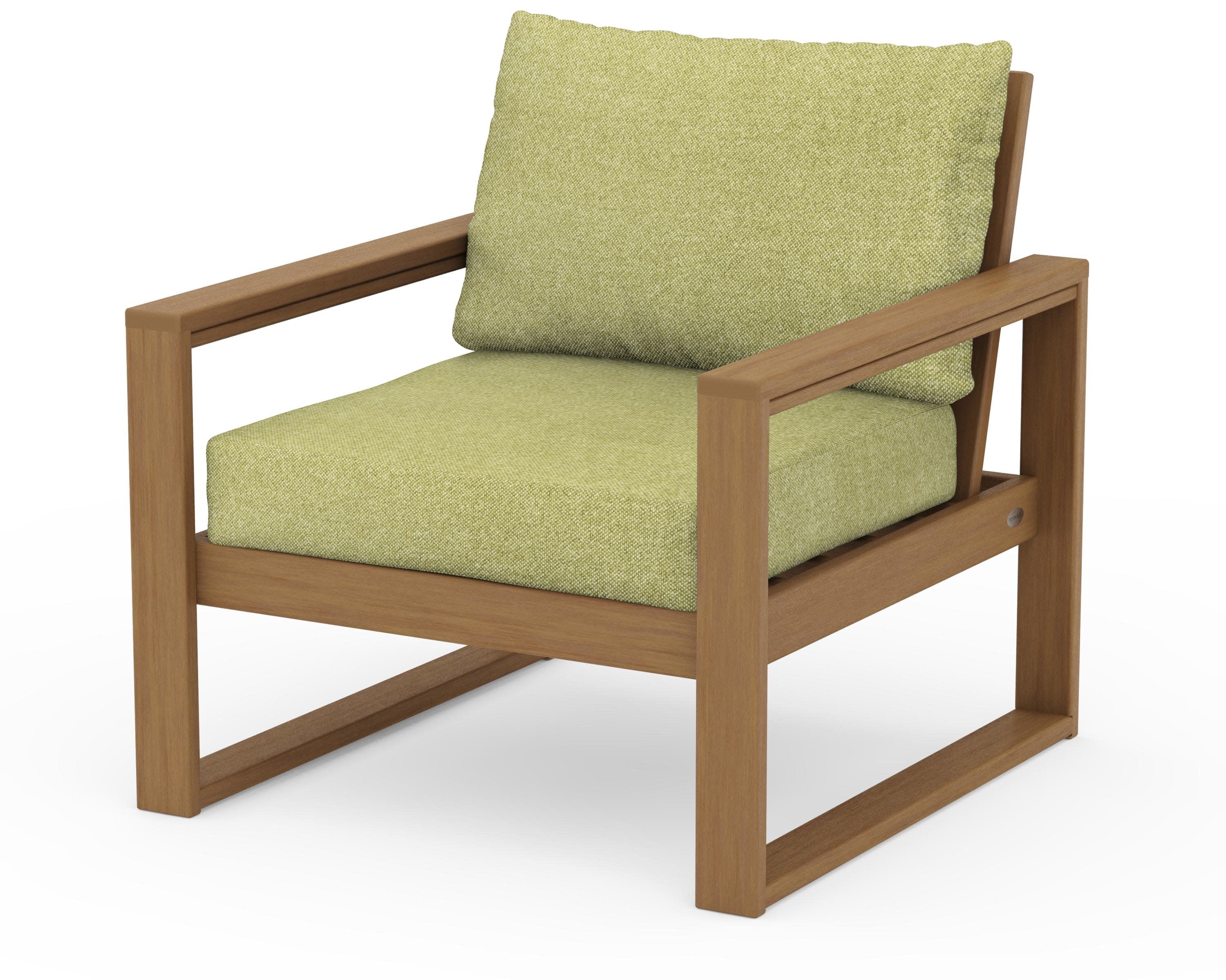 EDGE Club Chair in Natural / Chartreuse Boucle