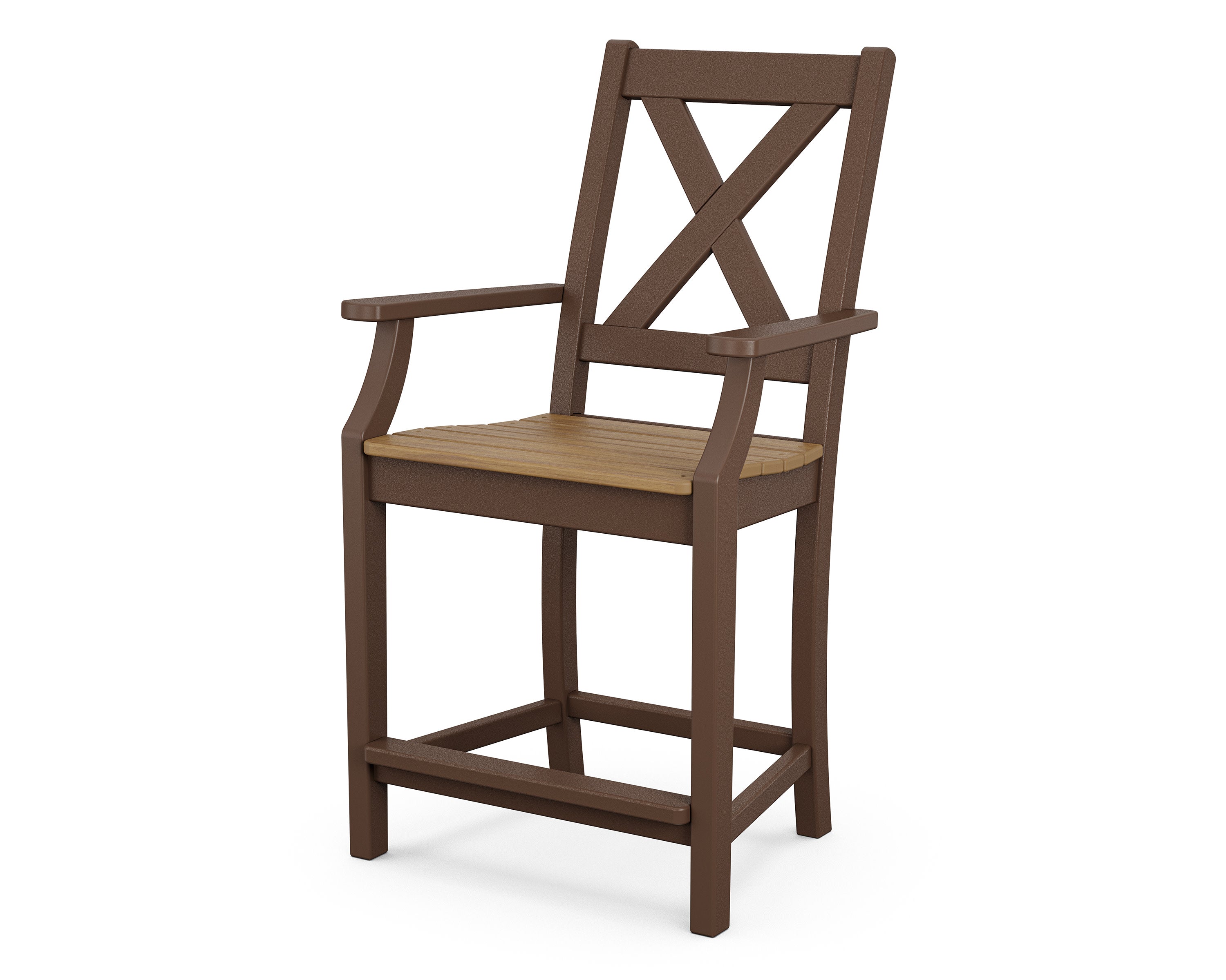 Braxton Counter Arm Chair in Mahogany / Natural