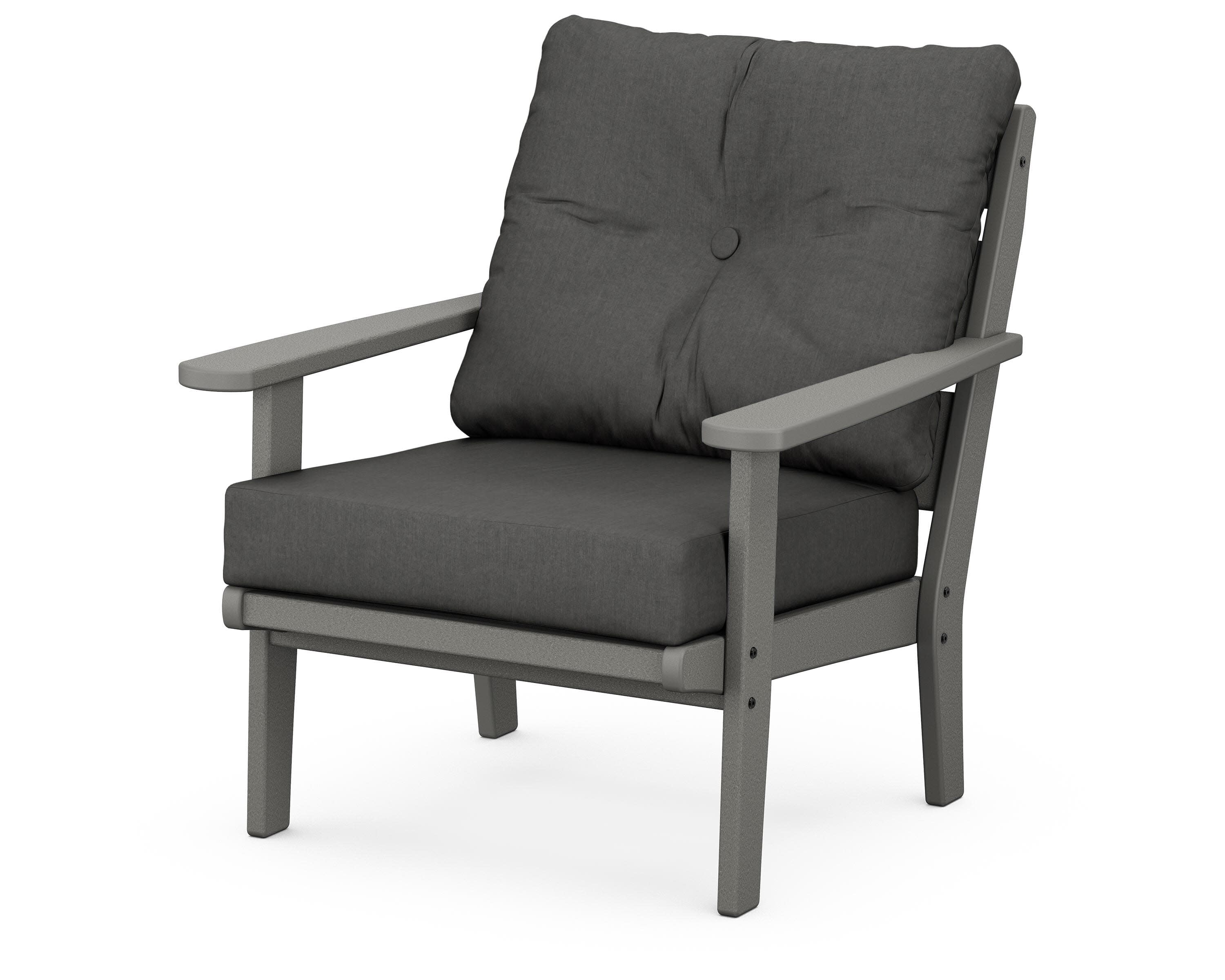 Lakeside Deep Seating Chair in Slate Grey / Spectrum Carbon