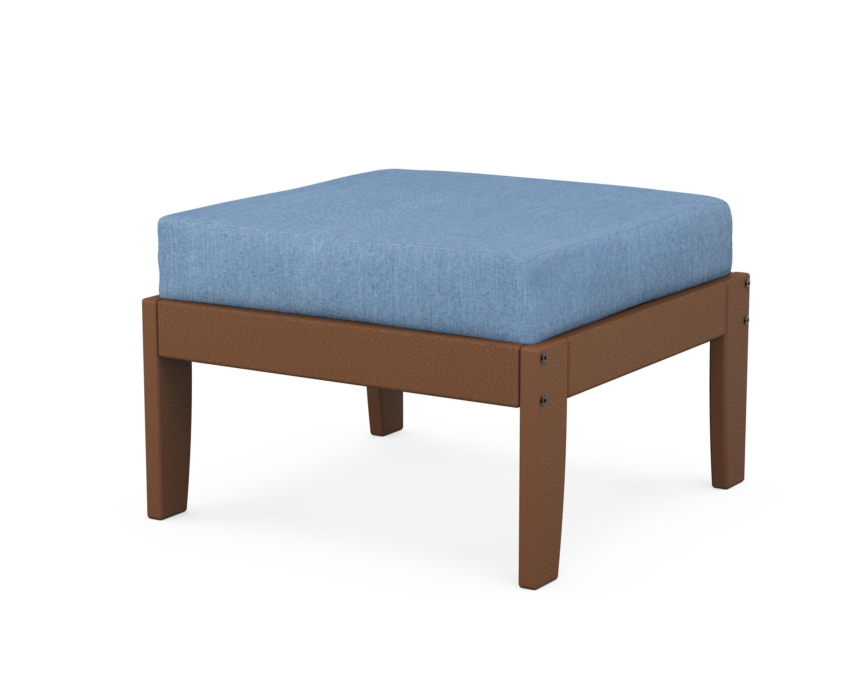 Modular Ottoman - Classic in Teak / Sky Blue
