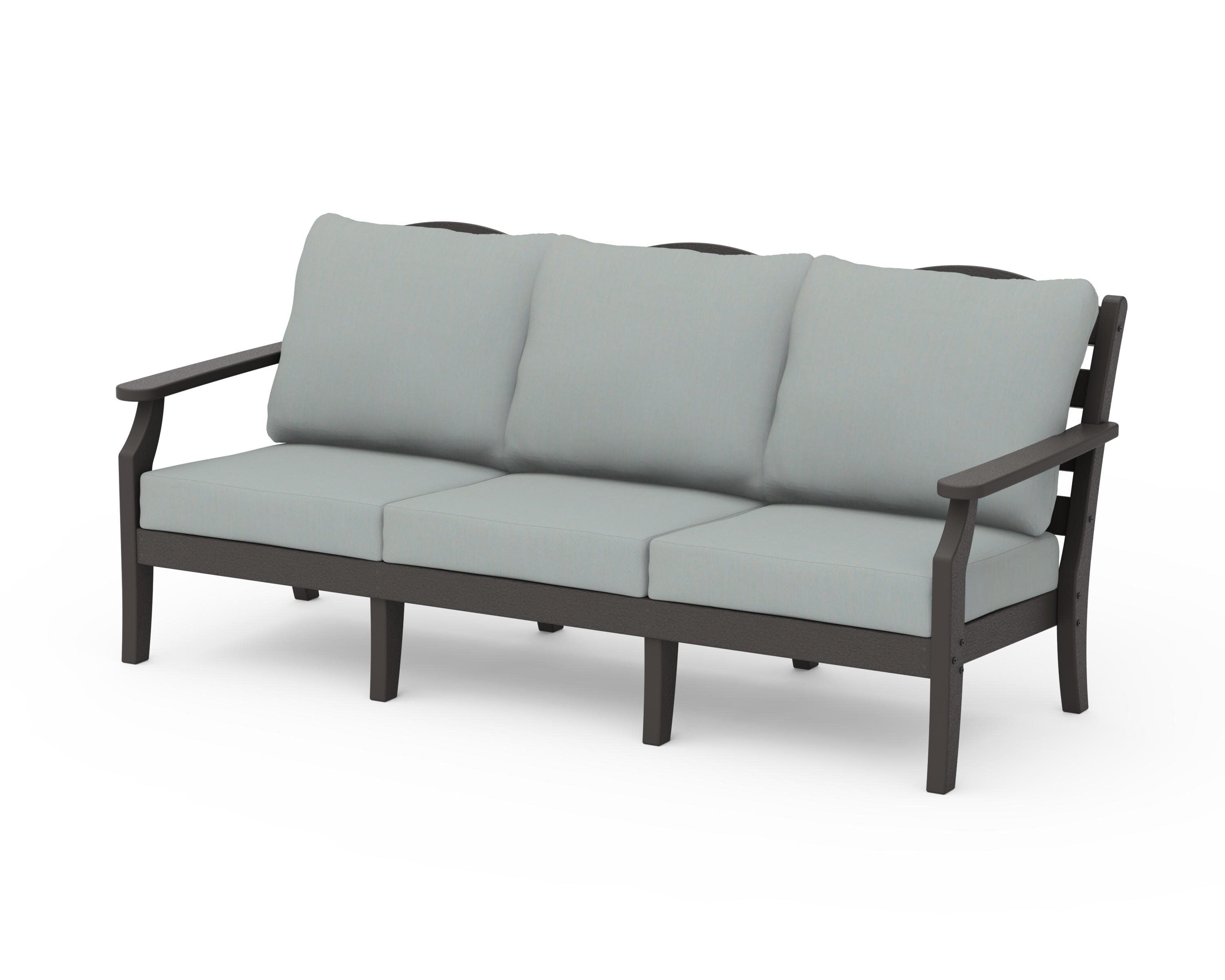 Savannah Deep Seating Sofa in Vintage Coffee / Spa