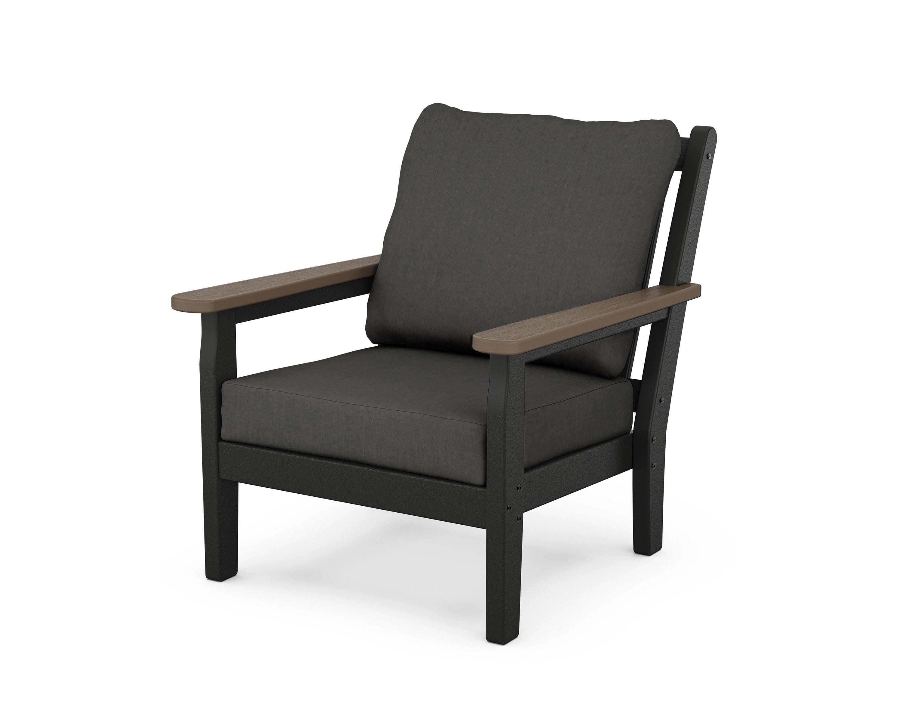 Chippendale Deep Seating Chair in Black / Kona / Spectrum Carbon