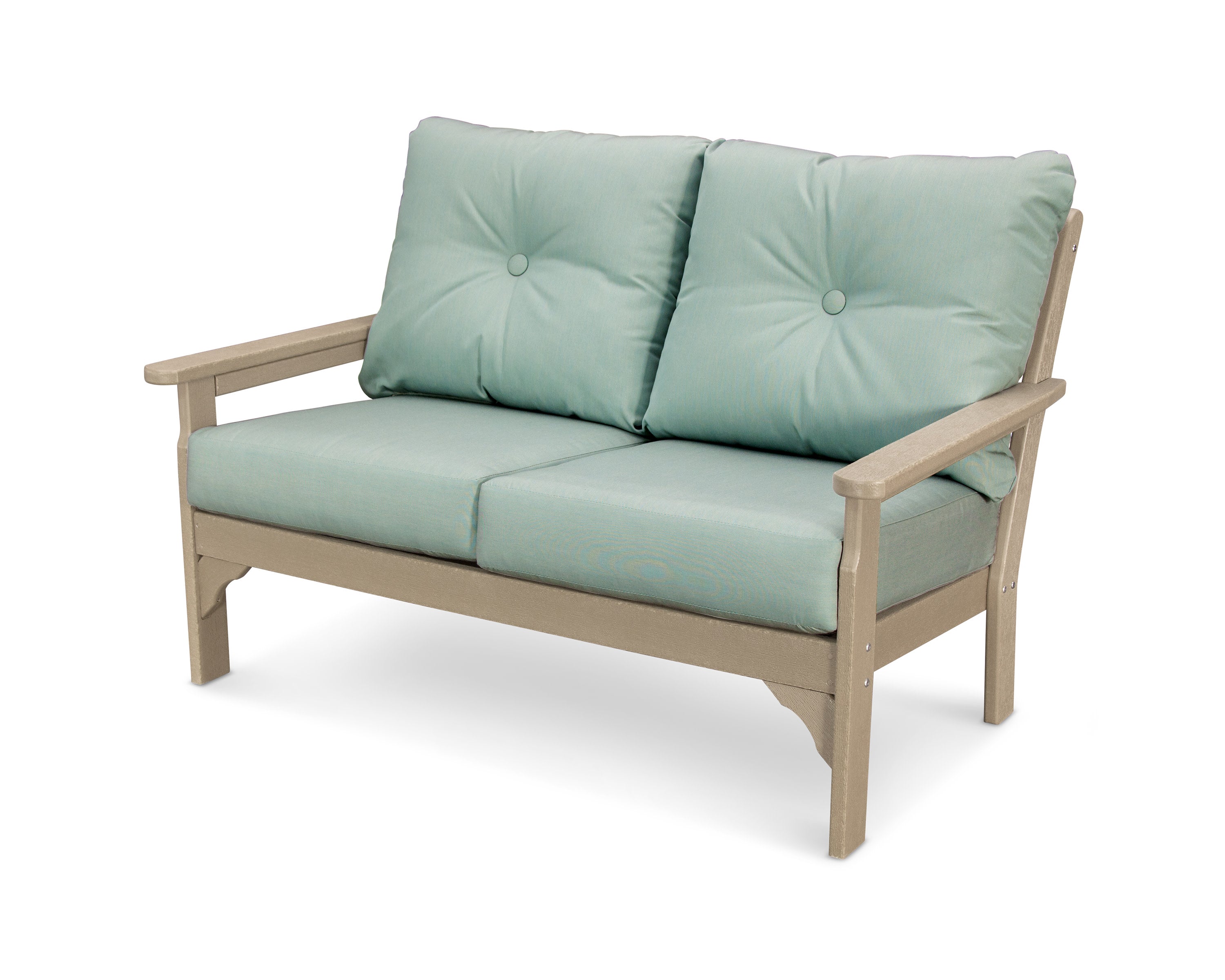 Vineyard Deep Seating Loveseat in Vintage Sahara / Spa