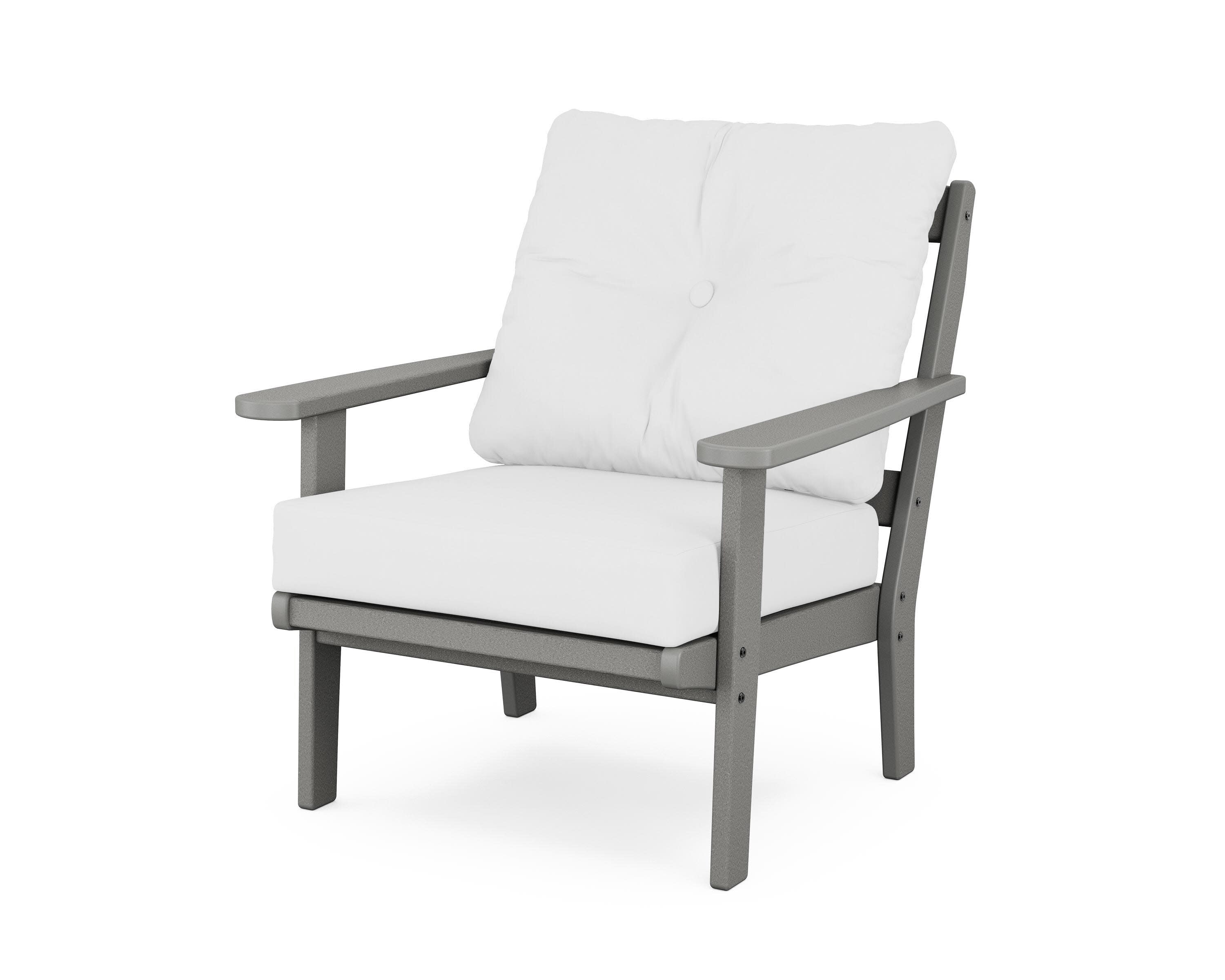 Mission Deep Seating Chair in Slate Grey / Natural