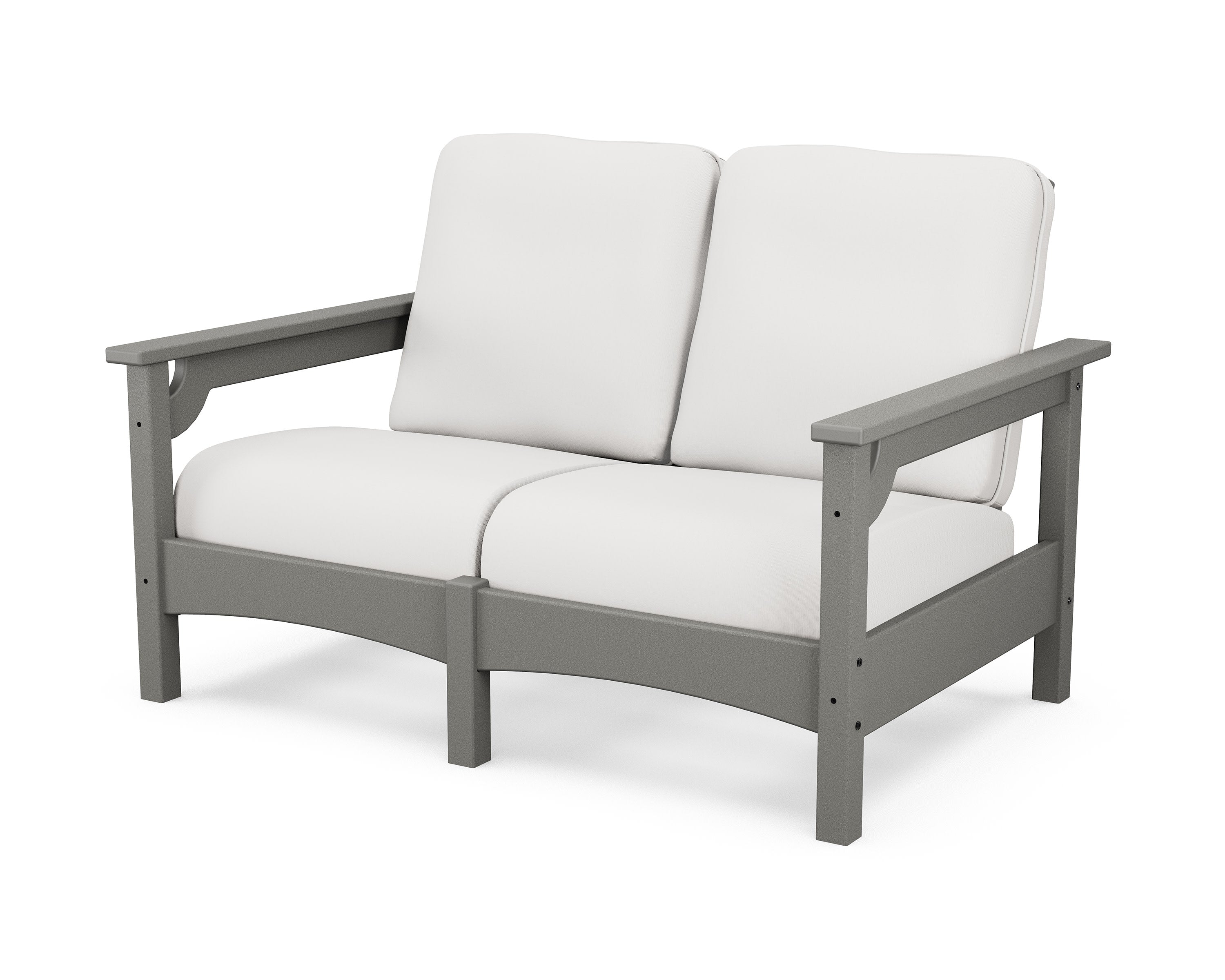 Club Loveseat in Slate Grey / Natural Linen