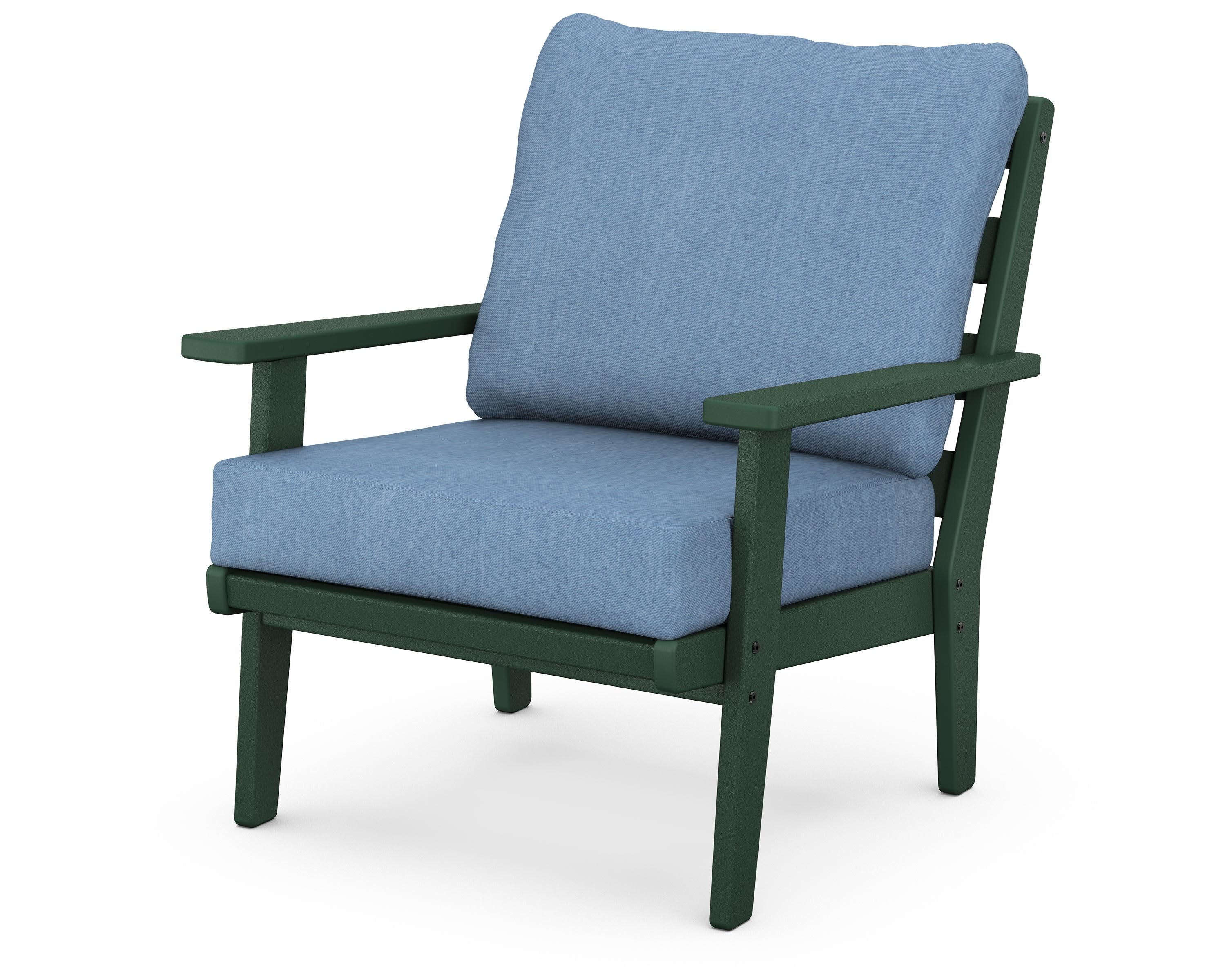 Grant Park Deep Seating Chair in Green / Sky Blue