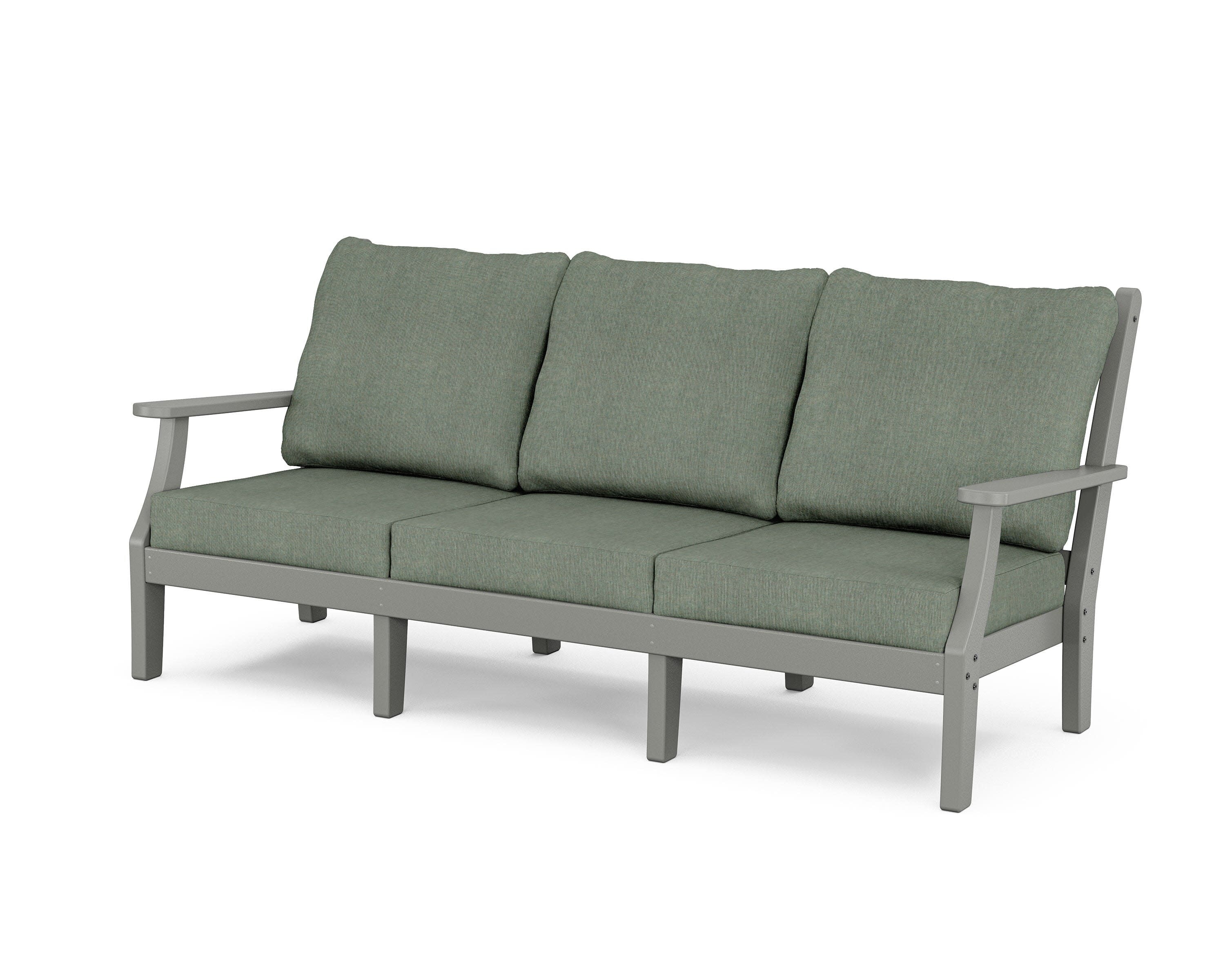 Wovendale Deep Seating Sofa in Slate Grey / Cast Sage