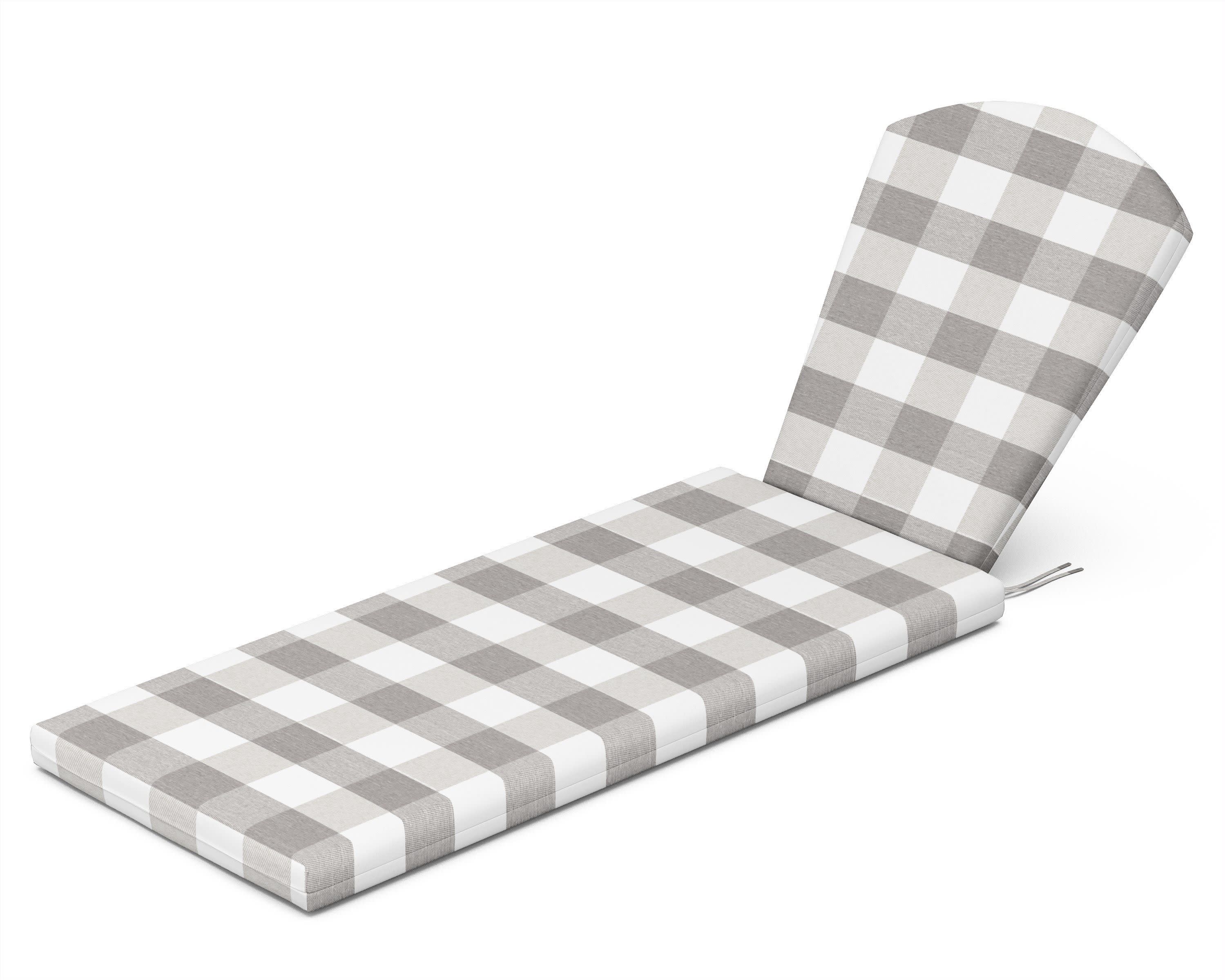 Chaise Cushion in Buffalo Plaid Grey Mist