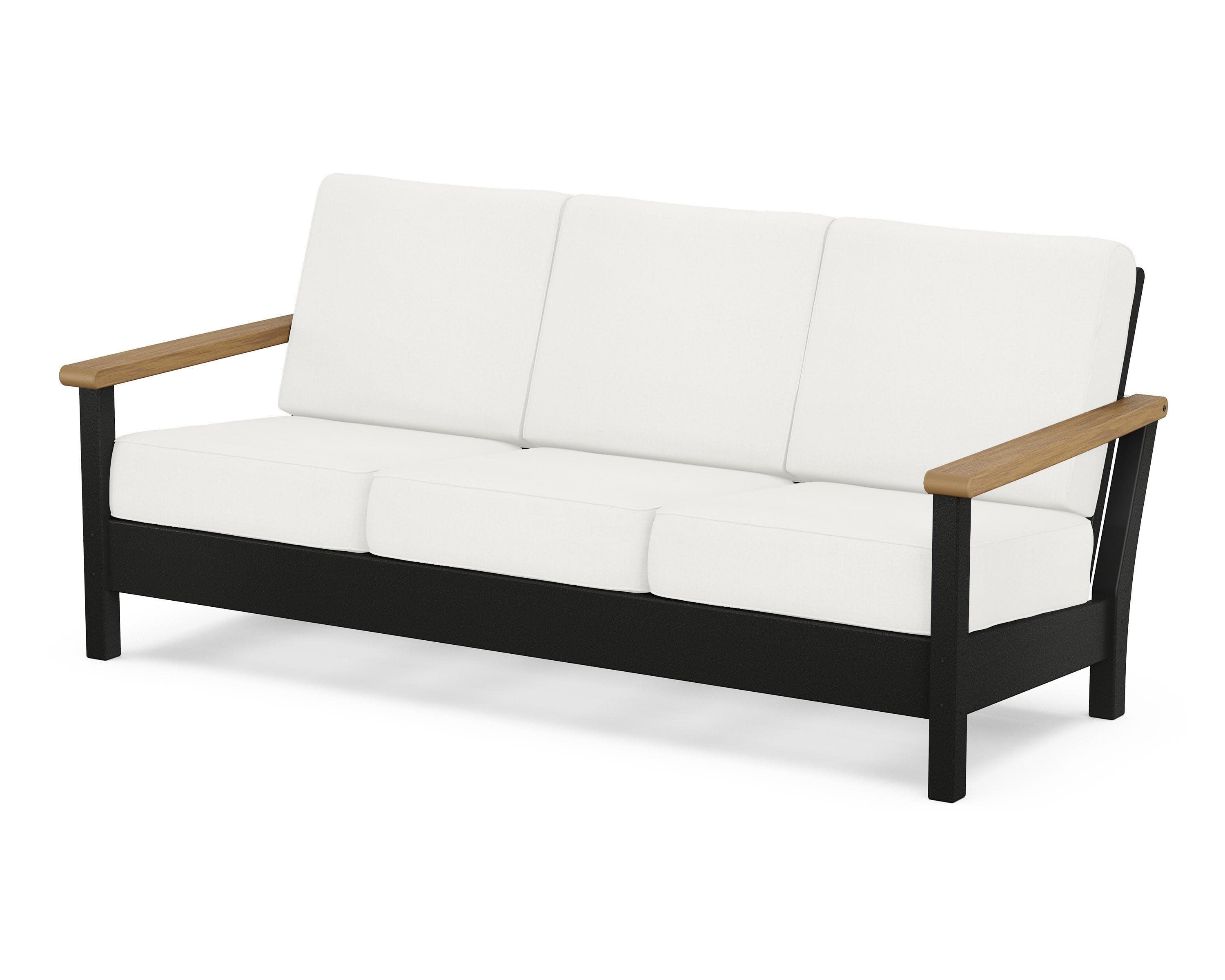 Harbour Deep Seating Sofa in Black / Natural / Natural Linen