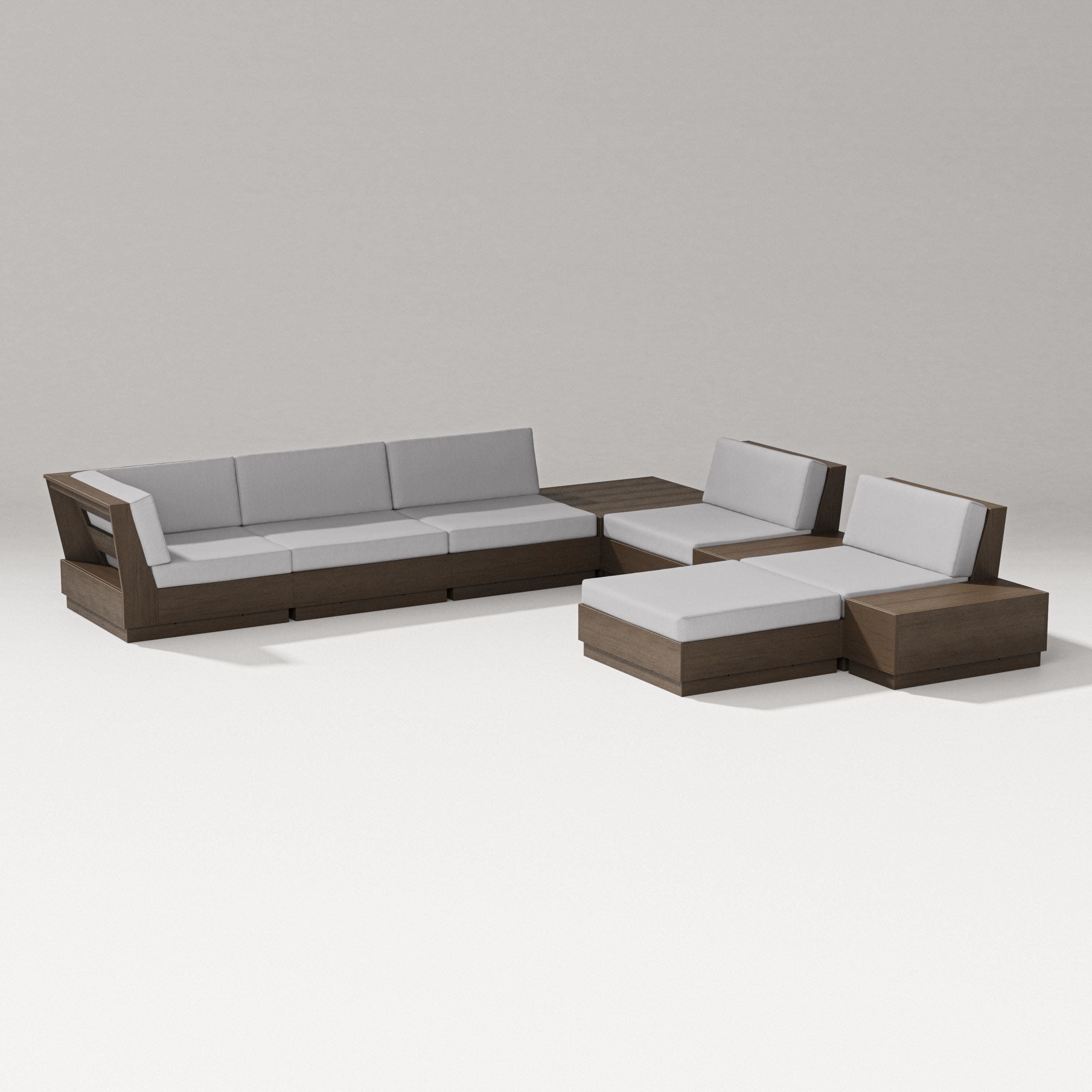 Elevate 9-Piece Conversation Sectional in Kona / Granite