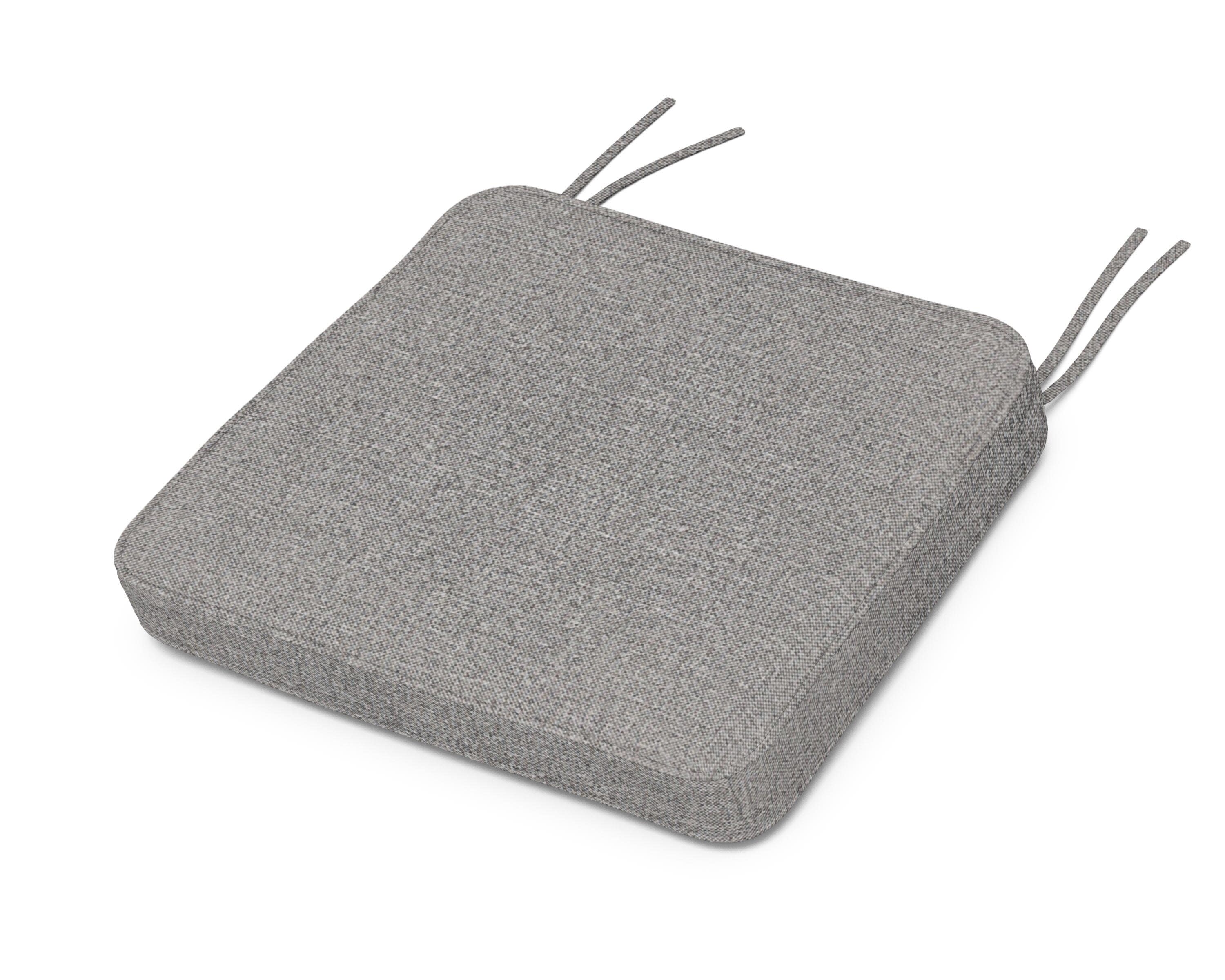 Chinoiserie Arm Chair Seat Cushion in Grey Mist