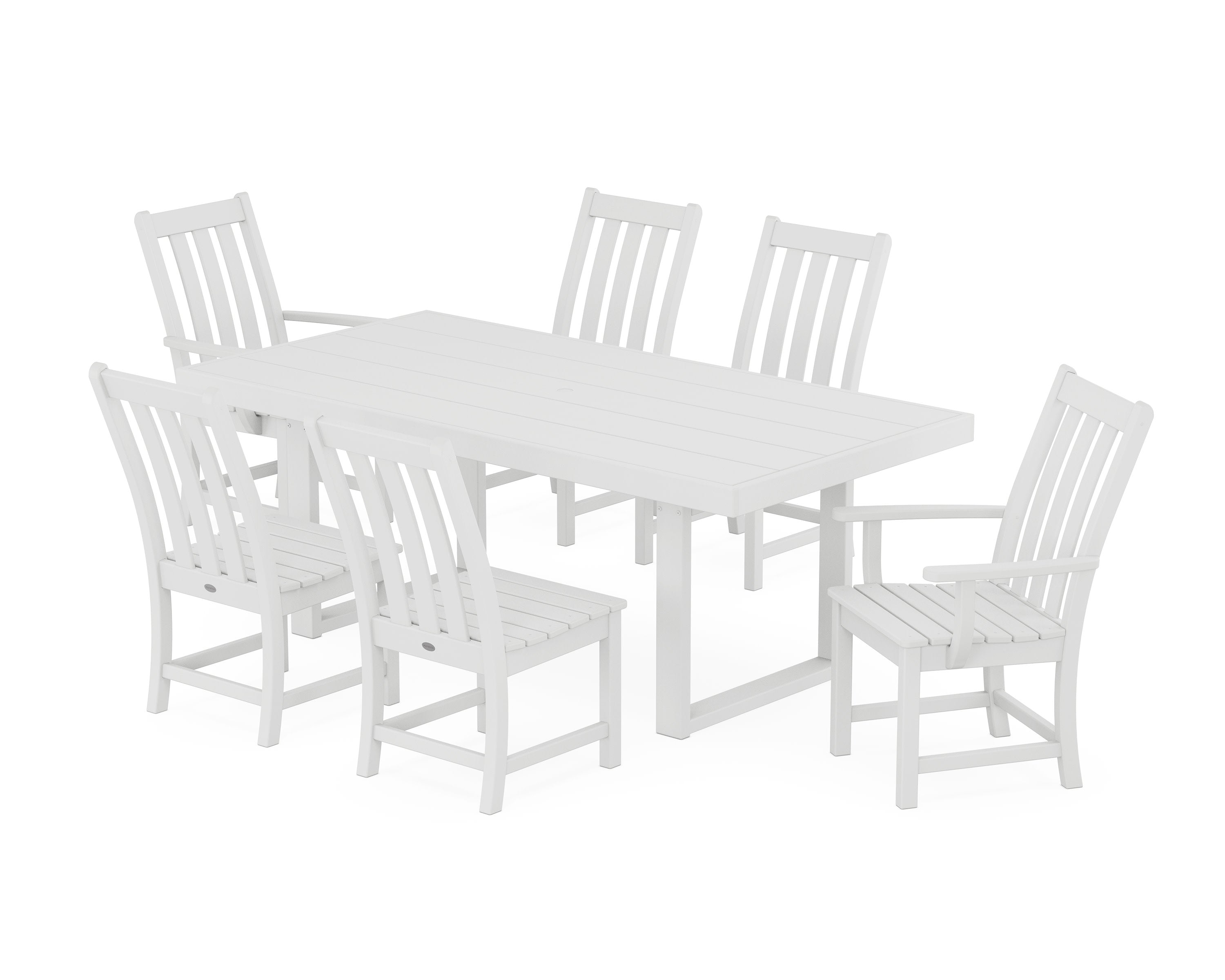 Vineyard 7-Piece Dining Set in White